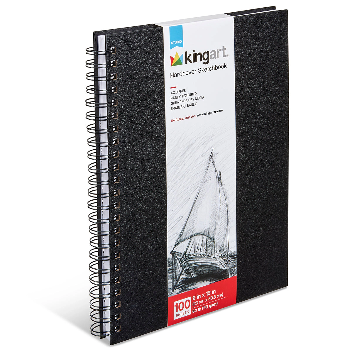 KINGART Studio Hardcover Sketchbook 9" x 12" - 100 Sheets