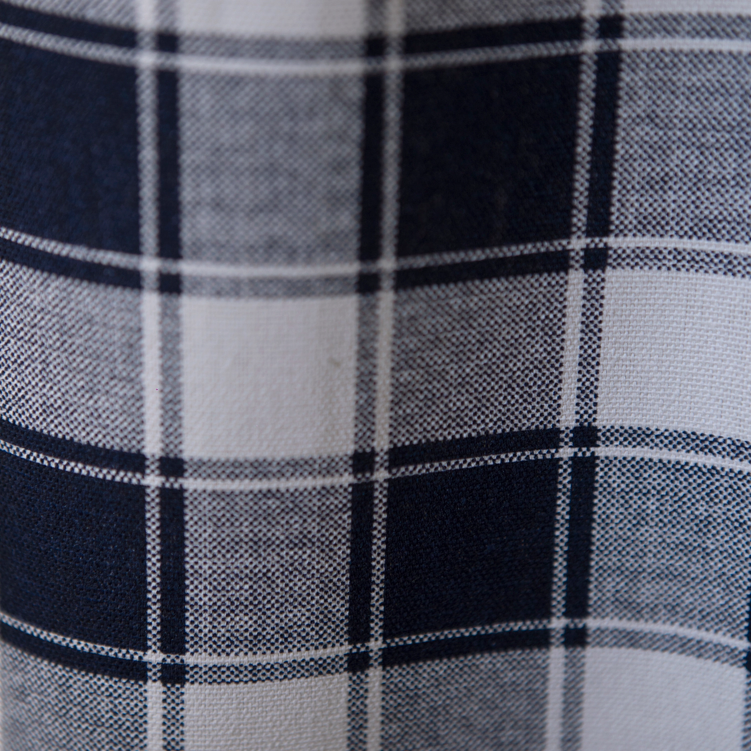 Ellis Curtain 50% Polyester 50% Cotton Country Check With 1.5" Rod Pocket Tailored Window Swag 56" x 36" Navy
