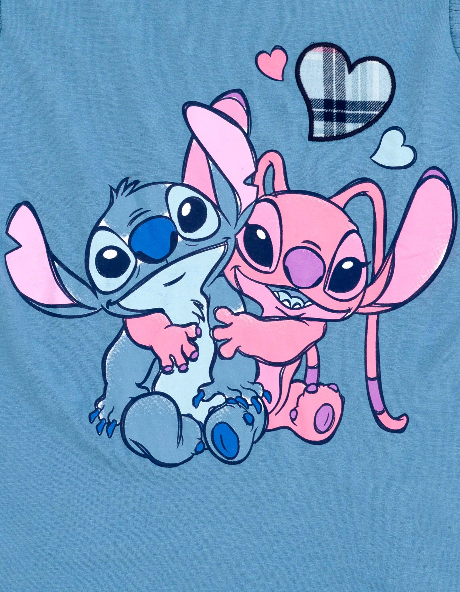 Disney Girls' 2-Piece T-Shirt and Plaid Skirt Set