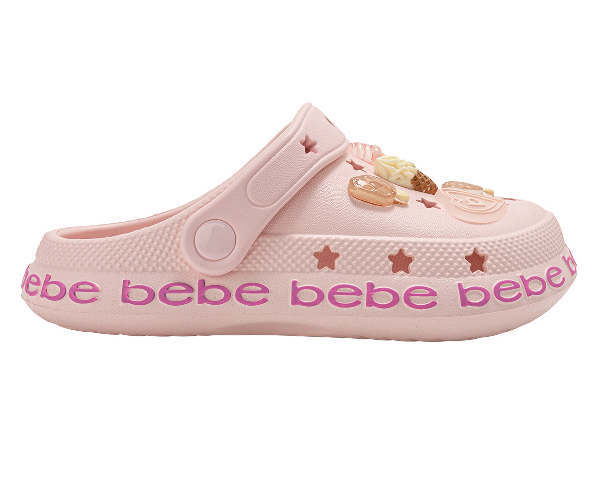 bebe Girl's Platform EVA Clogs with Treat Charms
