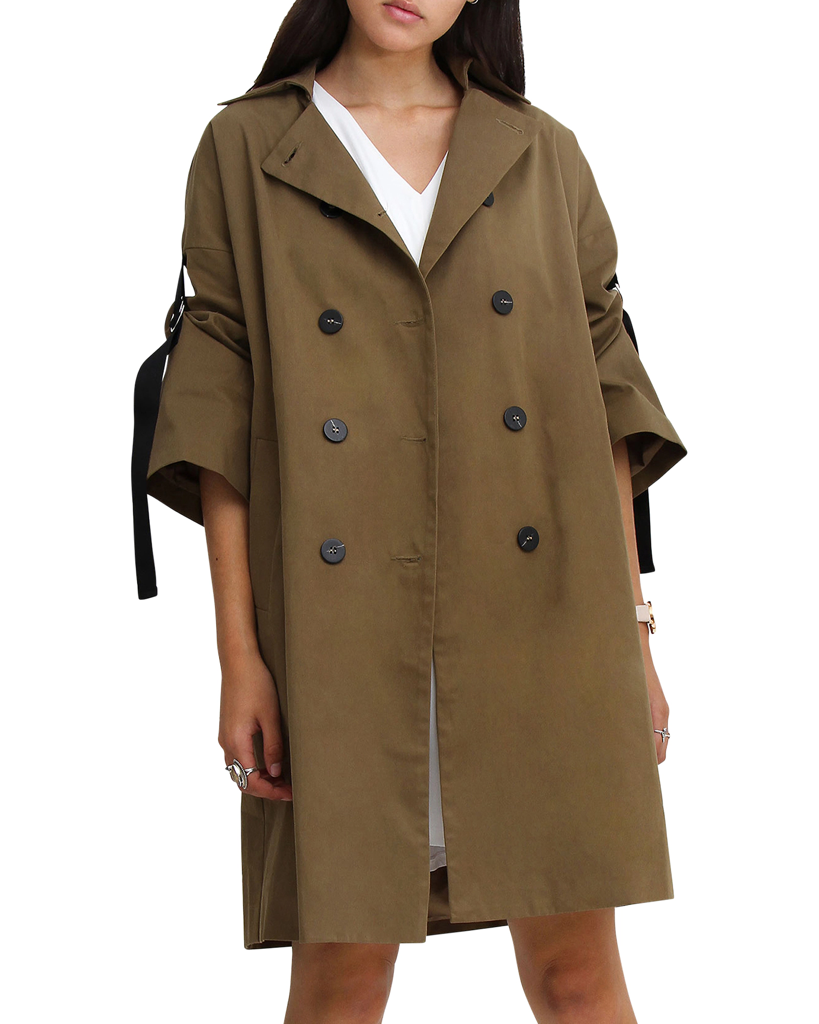 Belle & Bloom Womens Russian Romance Oversized Trench Coat