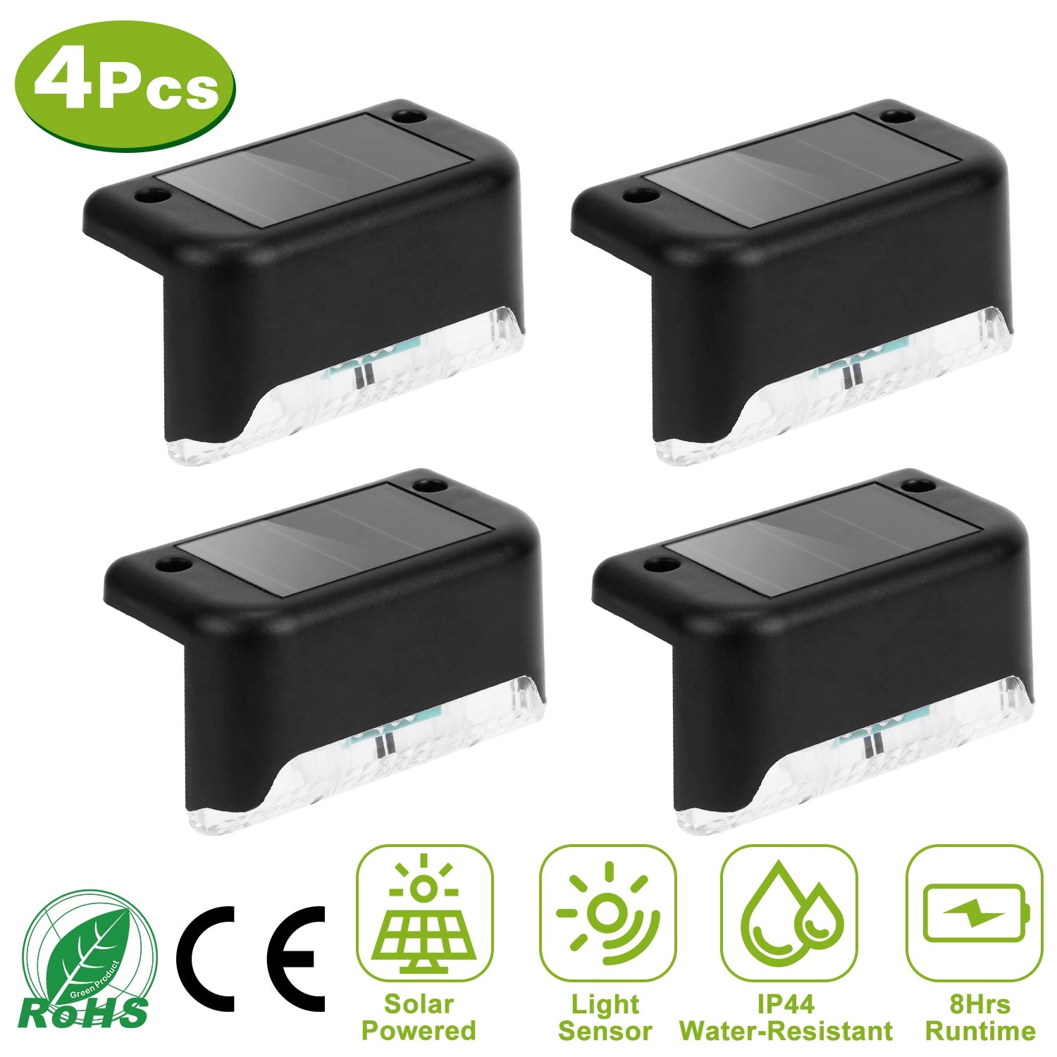 GBruno 4-Pc Solar LED Step Lights