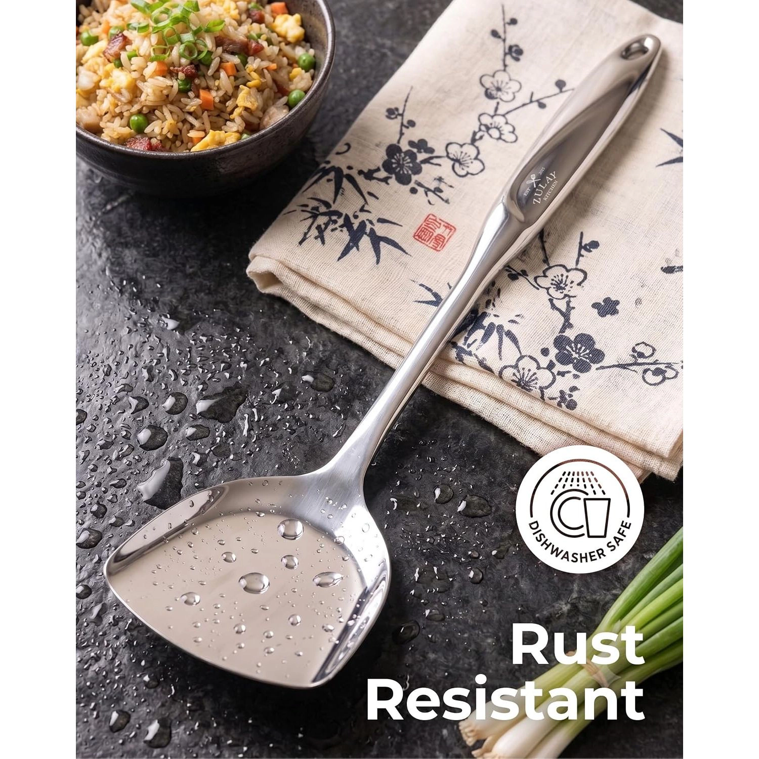 Zulay Kitchen Stainless Steel Metal Wok Spatula