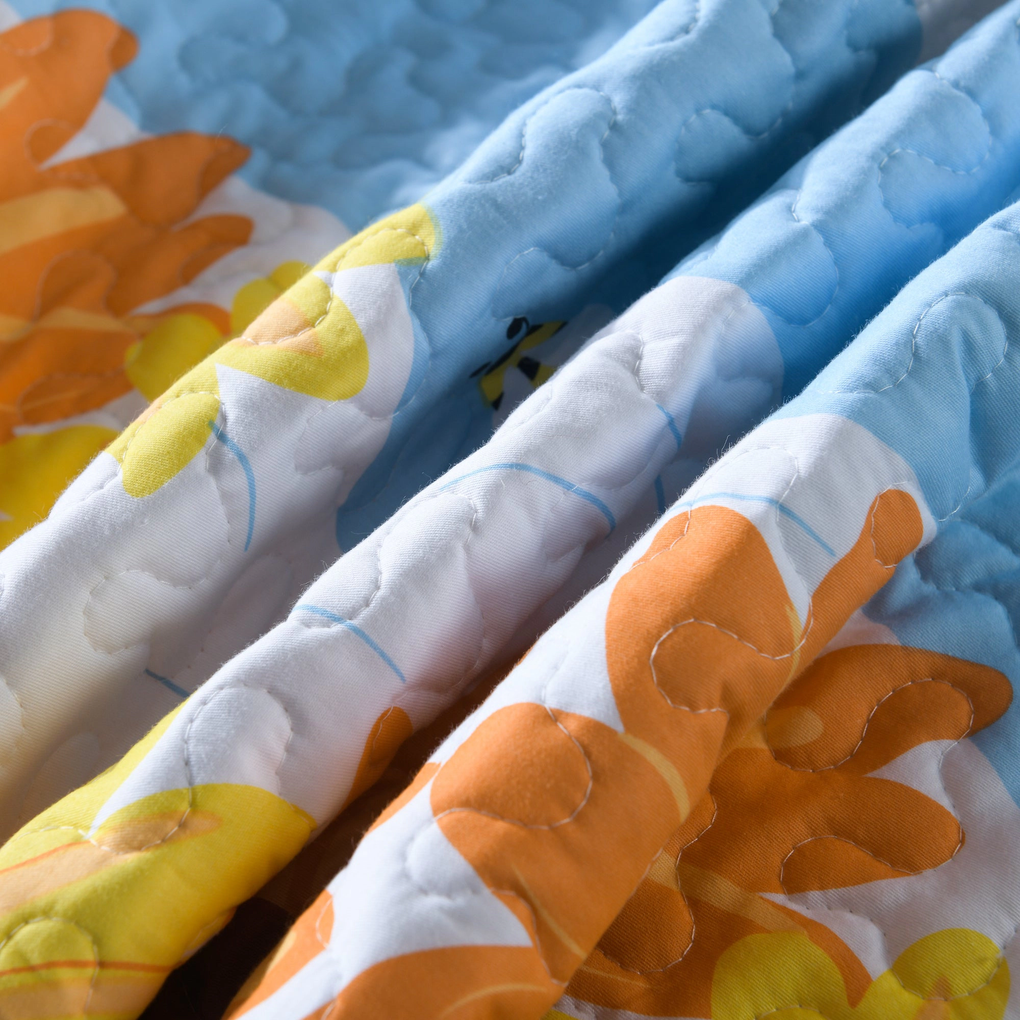 MarCielo 2/3 Piece Kids Sunflower Quilt Set – 100% Cotton Lightweight Floral Bedspread Set