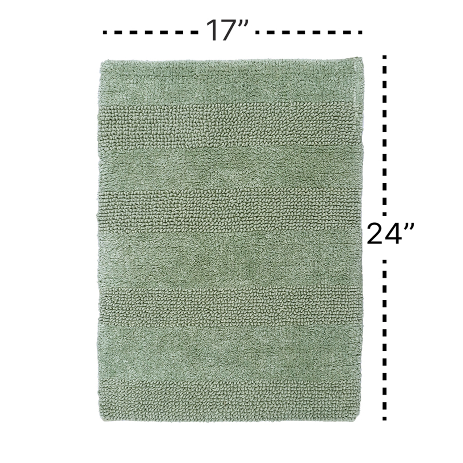 Knightsbridge Stylish And Comfortable All Season Traditional Wide Cut Design Cotton Bath Rug 17" X 24