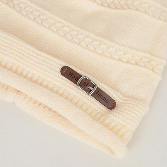 Anna-Kaci Women's Knit Beanie Hat with Faux Leather Buckle Detail and ...