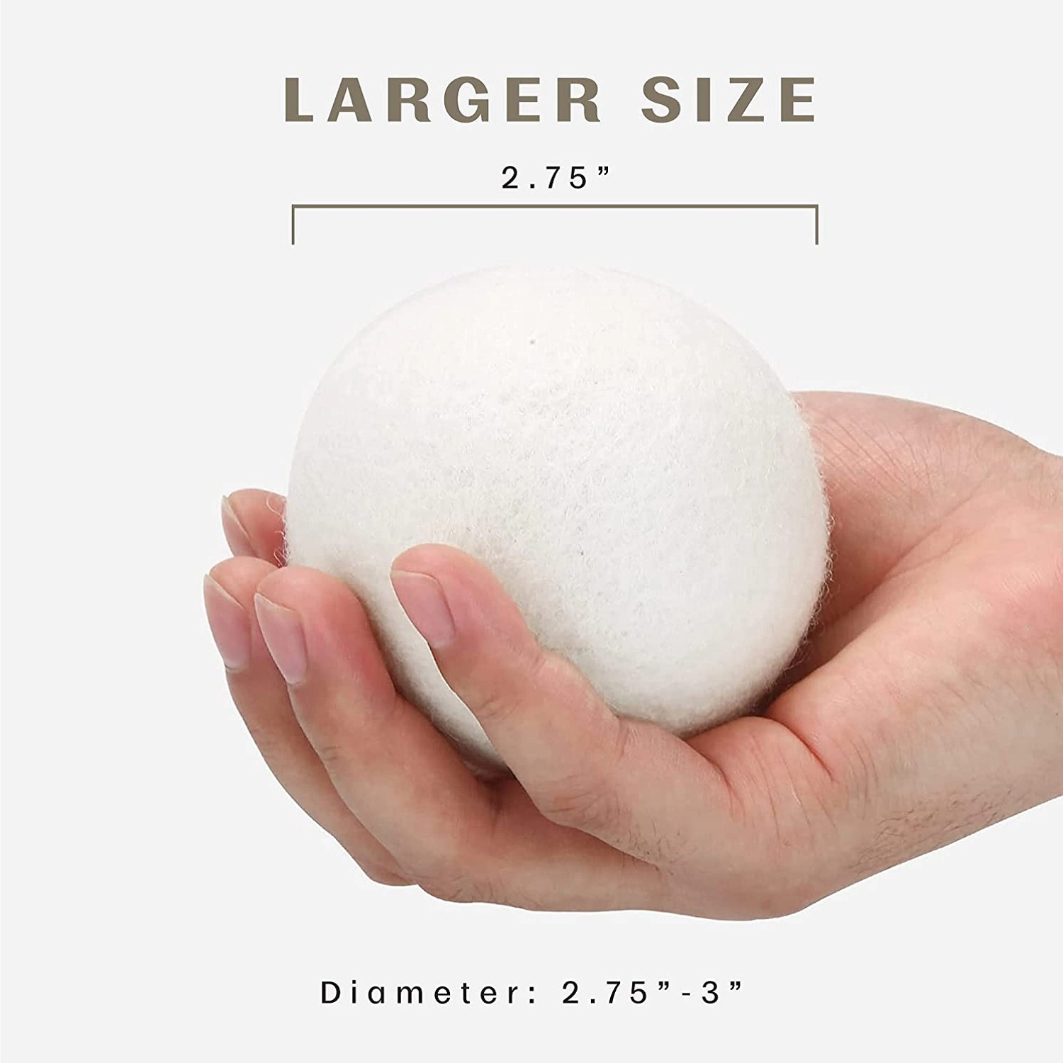 Pursonic Unisex Eco-Friendly Laundry Care 100% Pure New Zealand Wool Dryer Balls Family Bundle