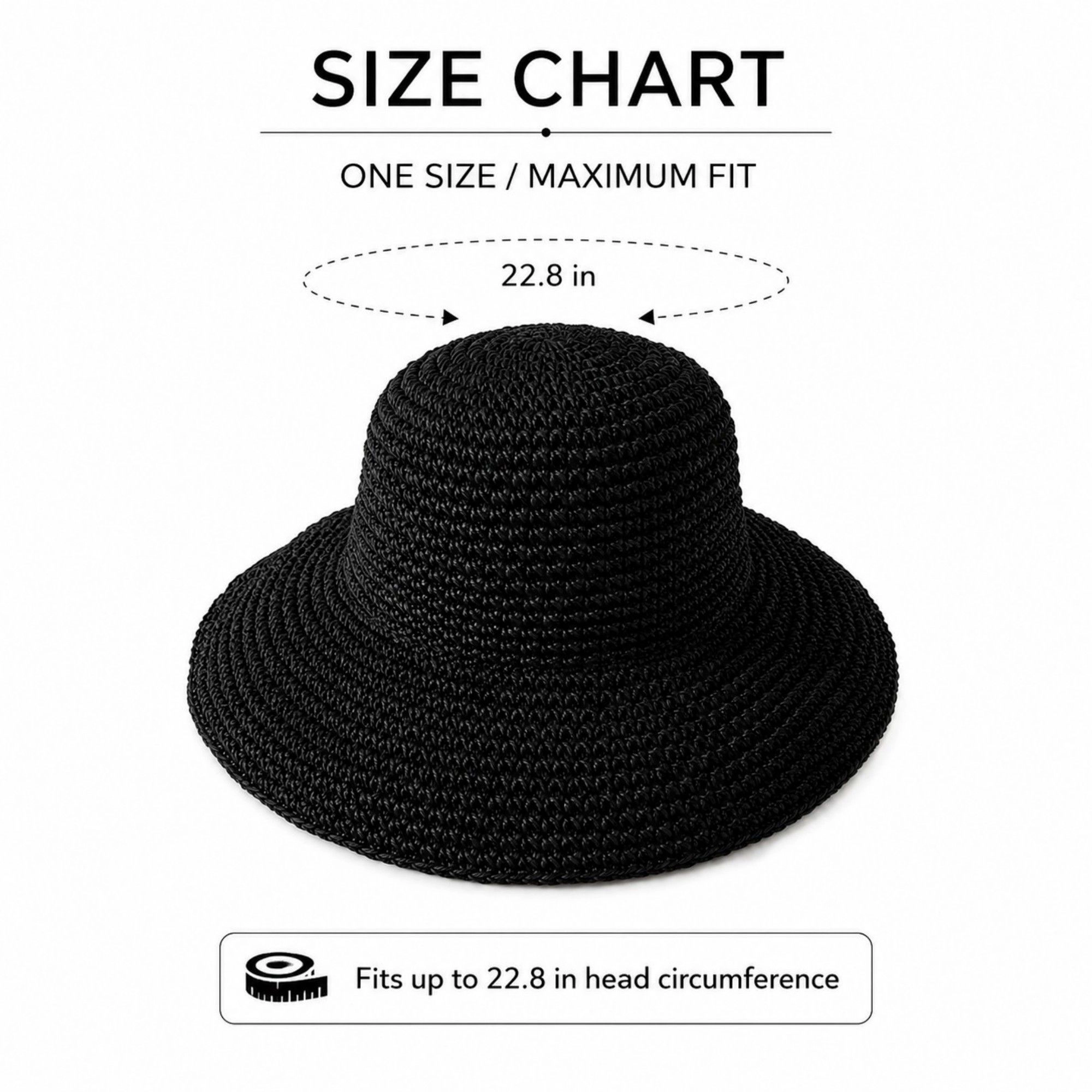 Anna-Kaci Women's Summer Sun Hat for Women - Lightweight Wide Brim Straw Beach and Vacation