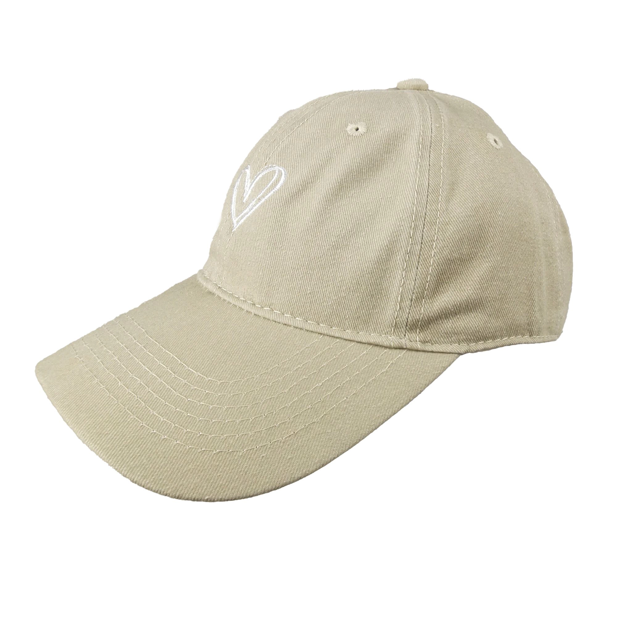 Anna-Kaci Women's Valentine Heart Embroidered Baseball Cap Low Bun Soft Cotton Trucker Hat