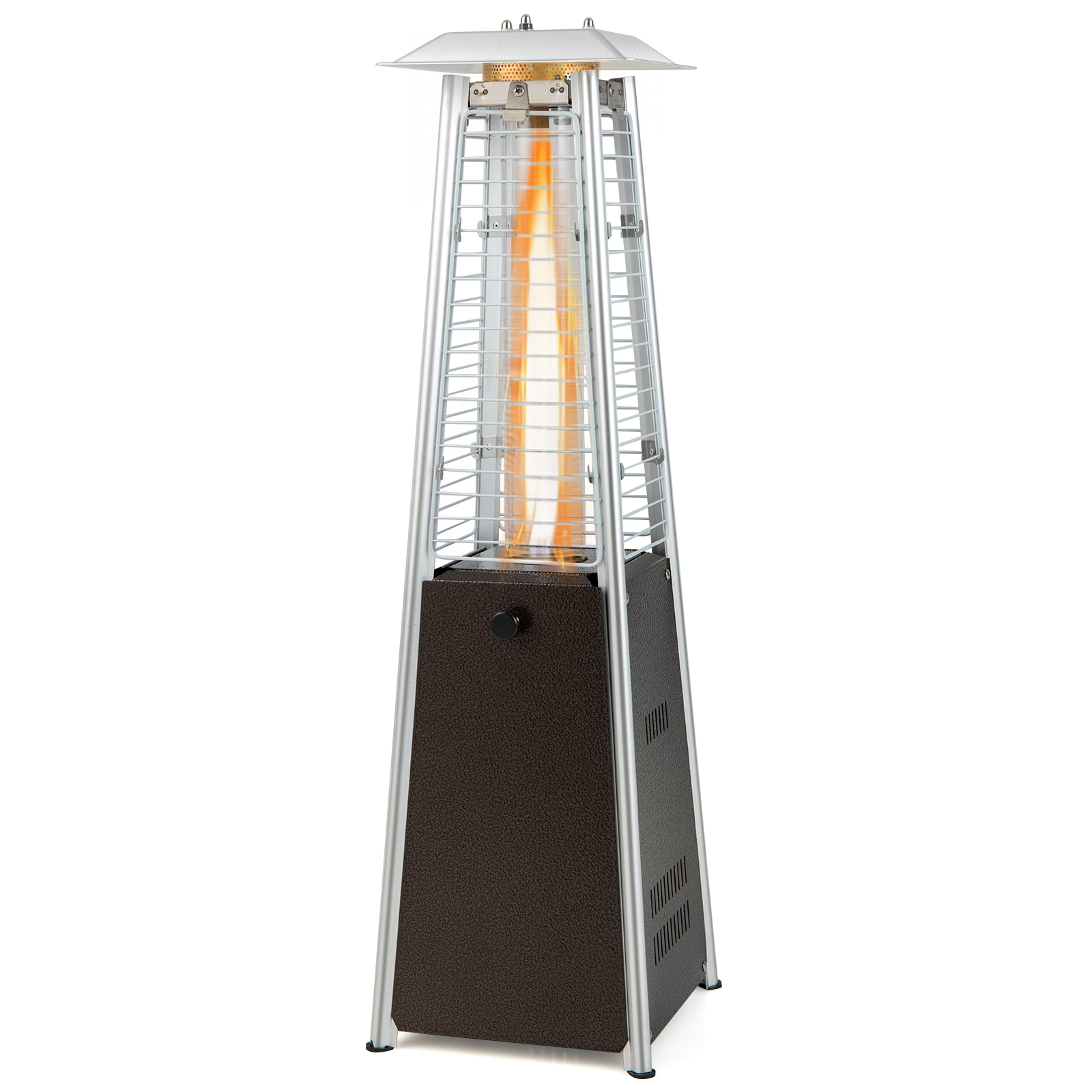 LJG 9500 BTU Portable Steel Tabletop Patio Heater with Glass Tube