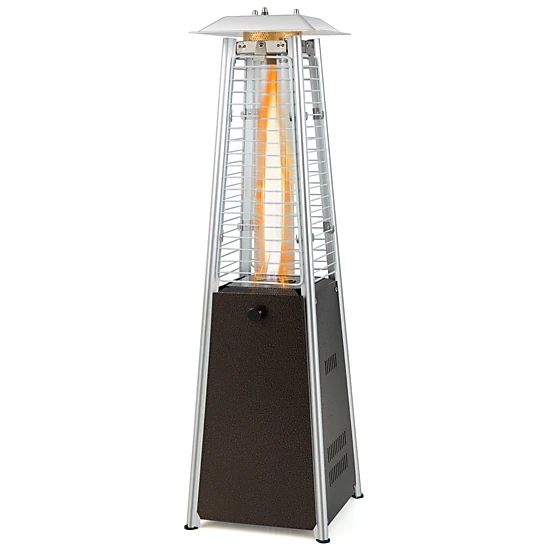 LJG 9500 BTU Portable Steel Tabletop Patio Heater with Glass Tube