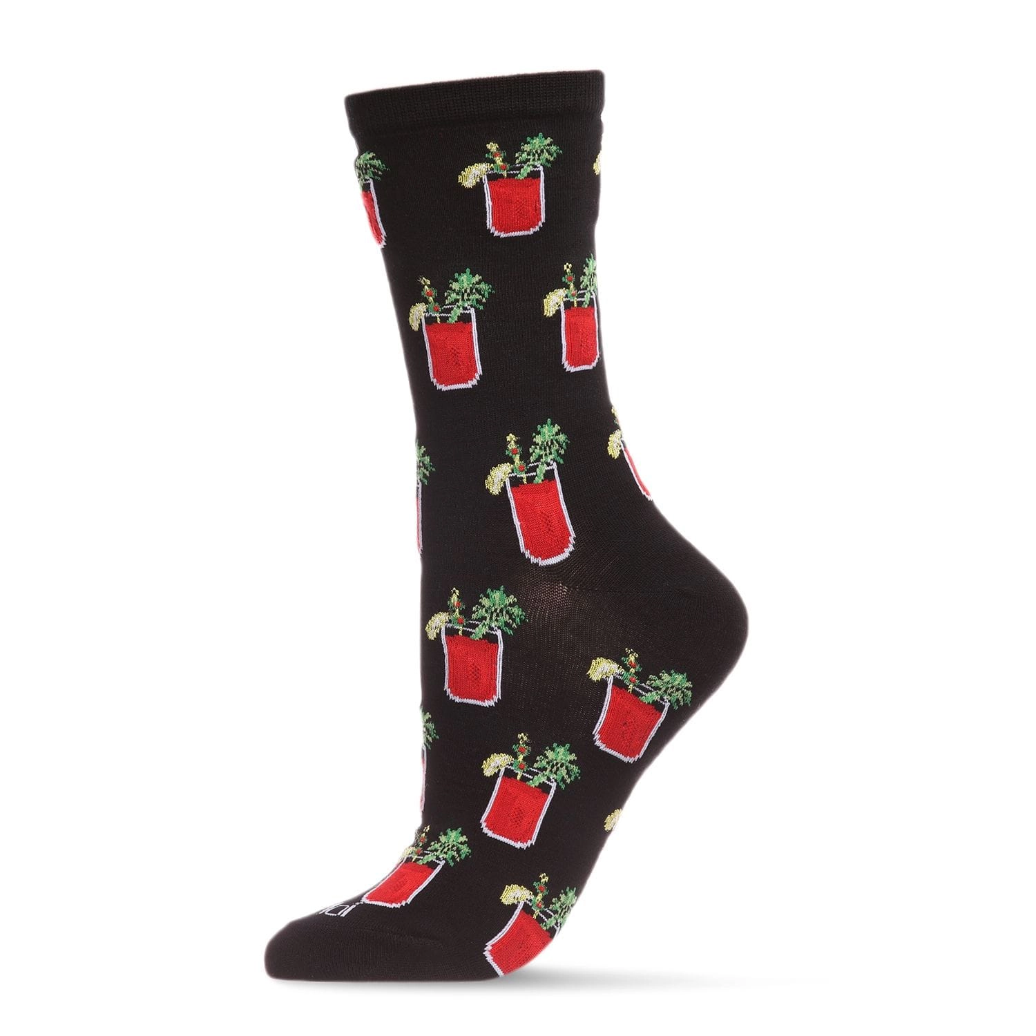 MeMoi Women's Bloody Mary Delight Bamboo Blend Crew Socks
