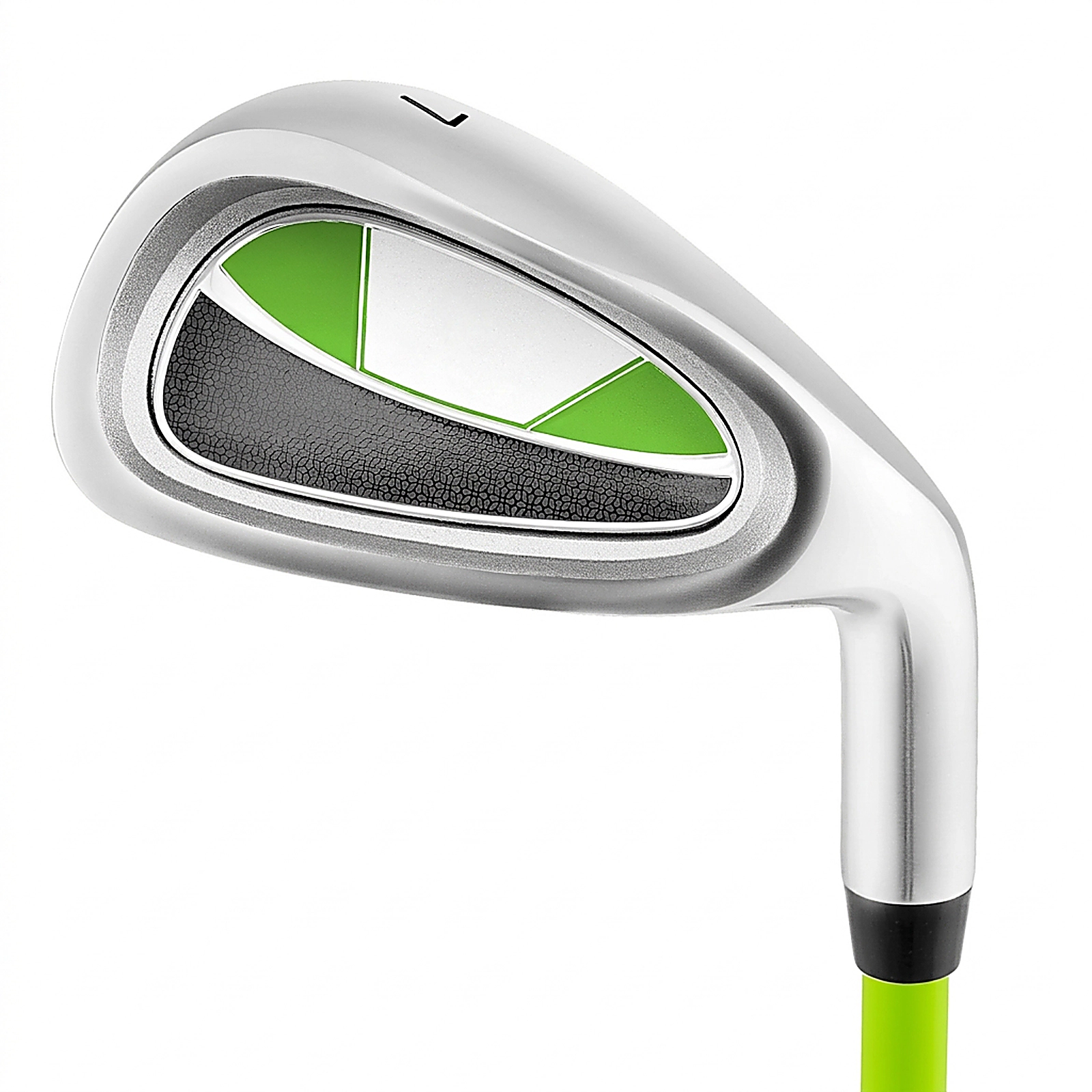 SUGIFT Junior Golf Club Green Number 7 Iron with Fiberglass Shaft and Headcover