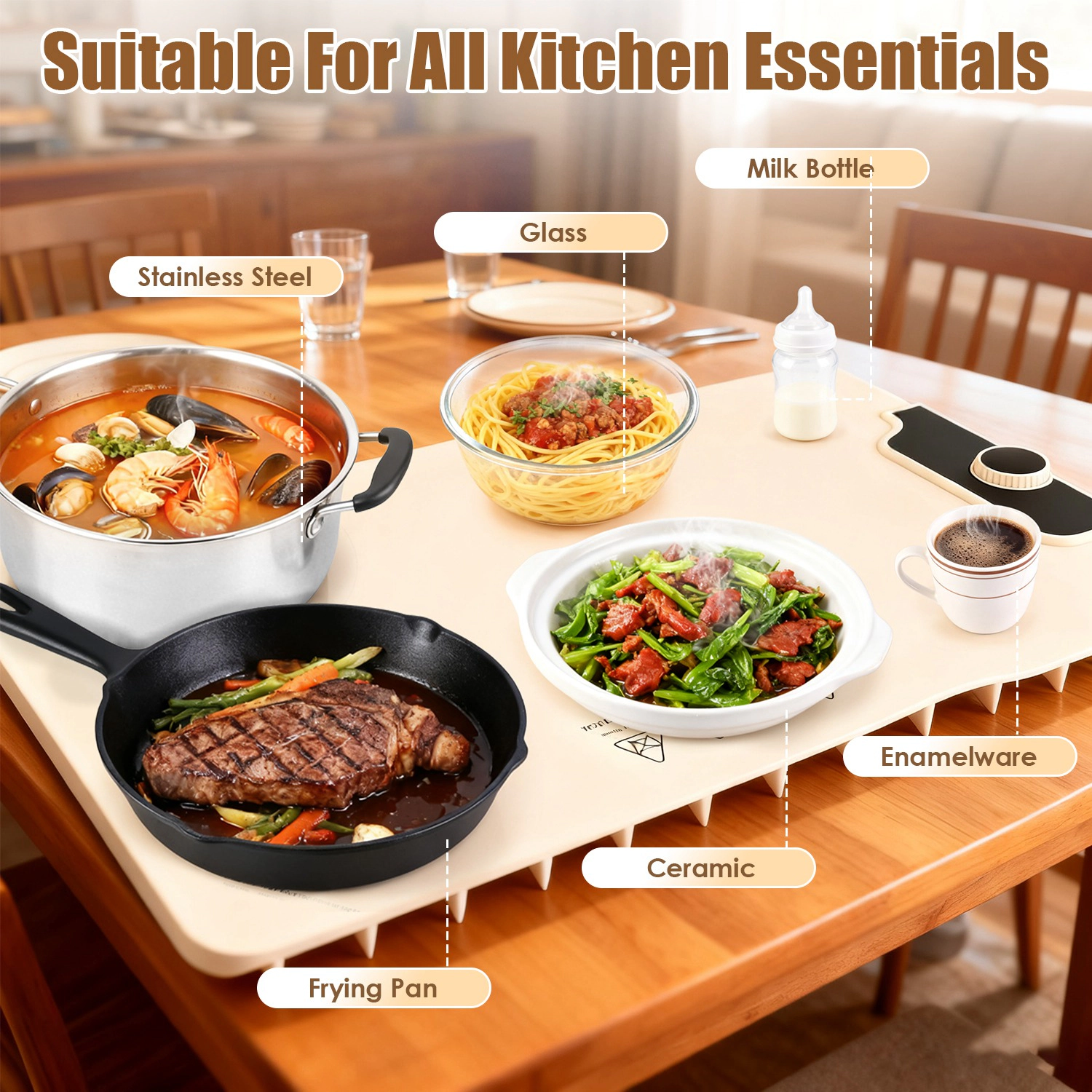 GBruno Silicone Food Warming Mat With Timer