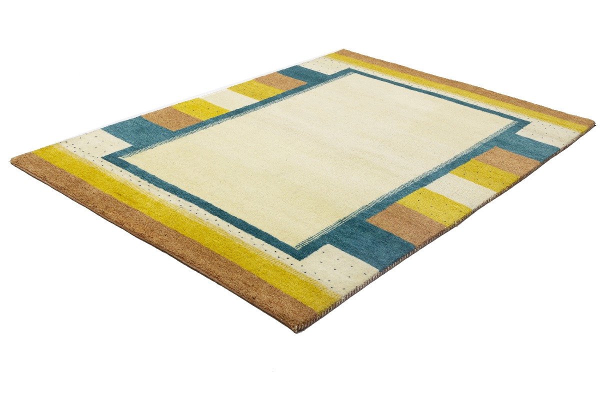 Magic Rugs Cream Border Tribal 6X8 Indo-Gabbeh Oriental Rug
