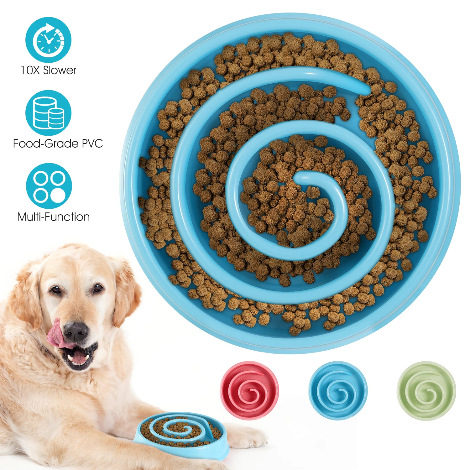GBruno Spiral Maze Slow Feeder Dog Bowl