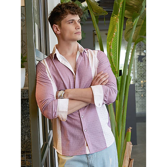 Cahoot Men's Panel-Tactile Shirt