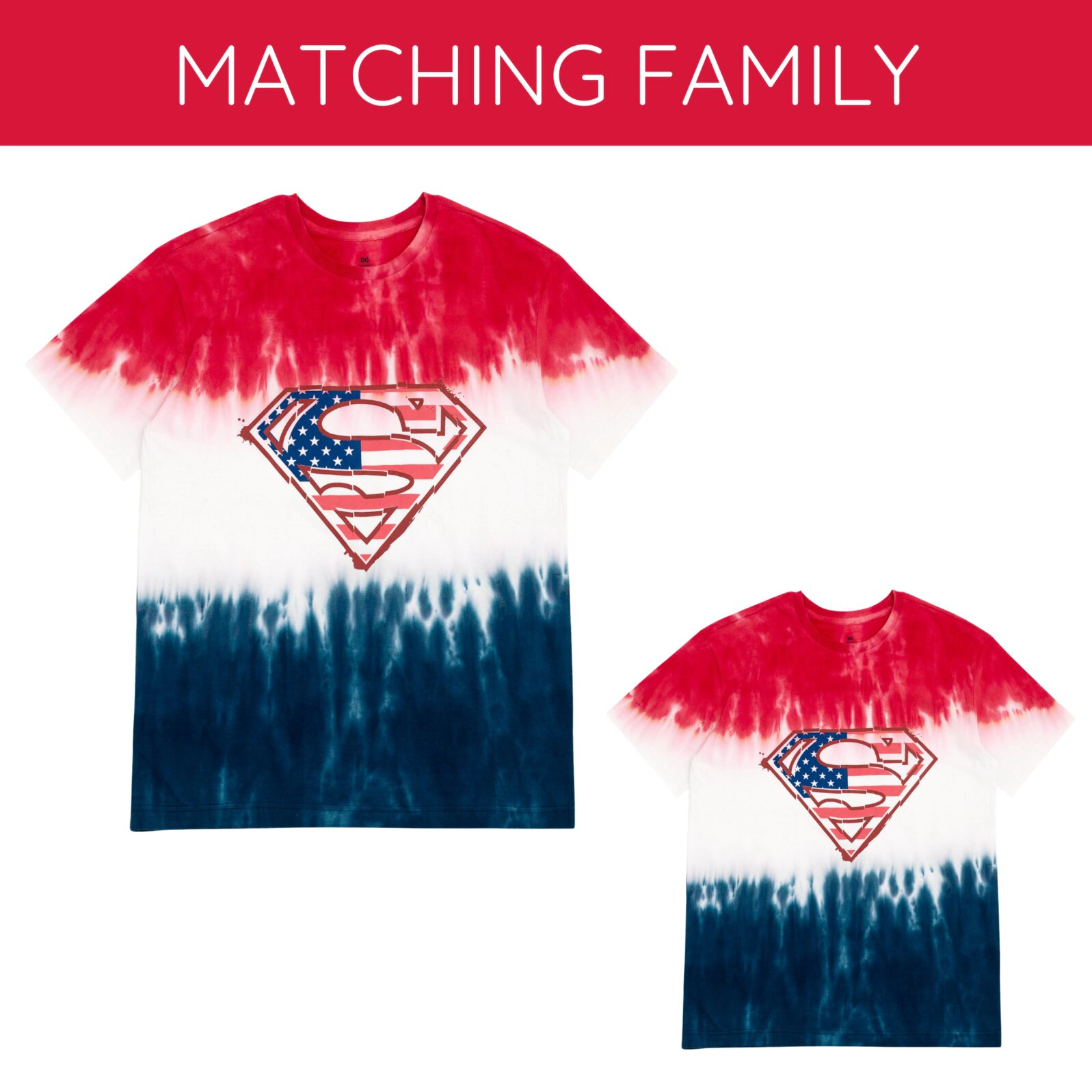 DC Comics Justice League Superman Matching Family July 4th T-Shirt