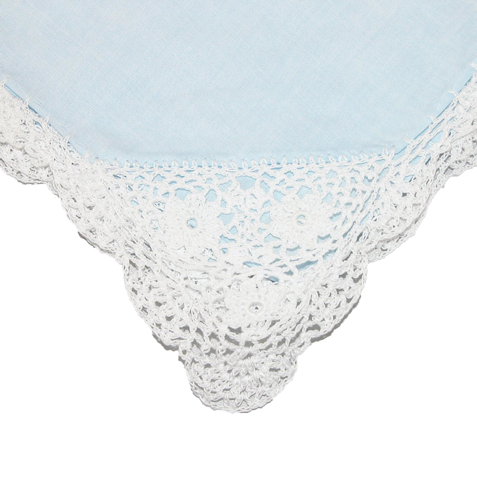 CTM Women's Cotton Bonnie Lace Handkerchief