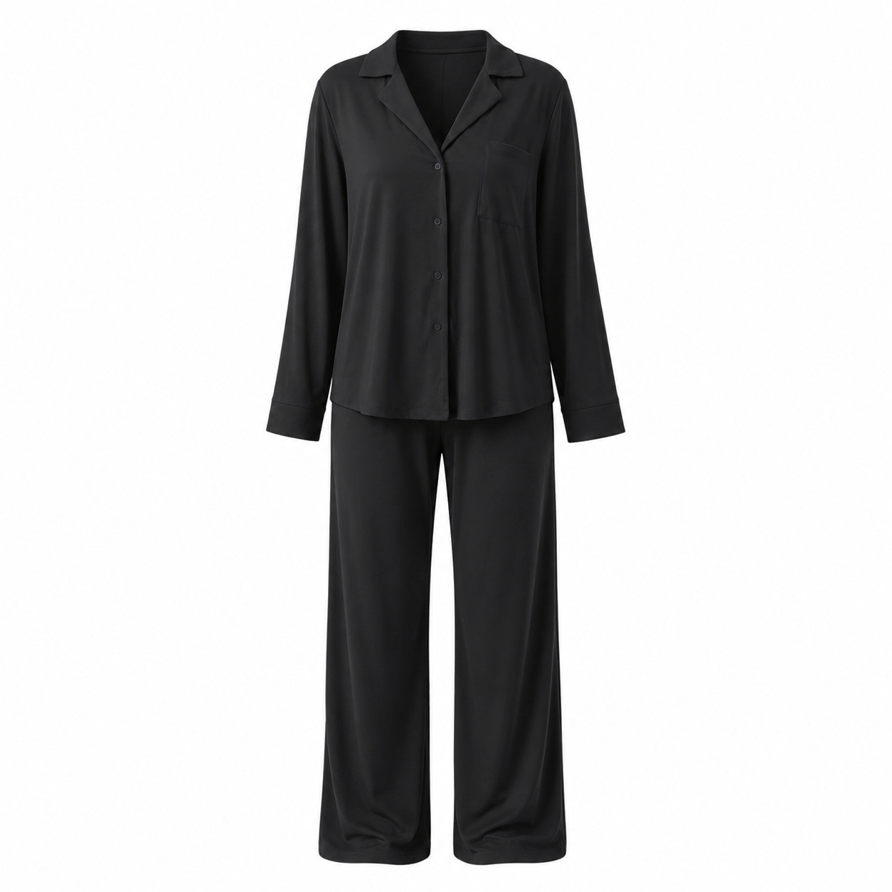WZK Womens 2-Piece Ultra Soft Button Down Lounge Pajama Set