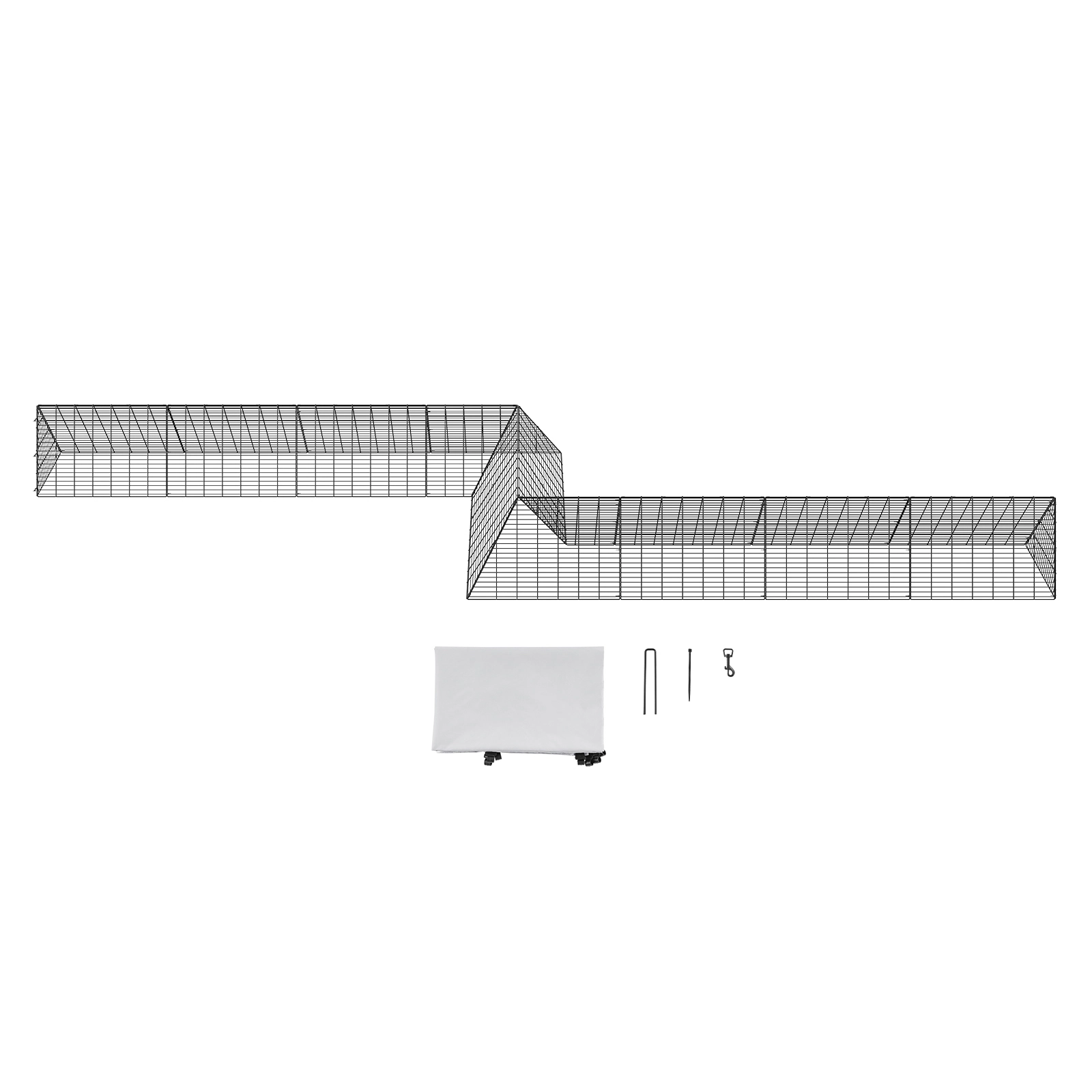 HONGGE Chicken Tunnels LxWxH Chicken Tunnels for Yard Portable Chicken Tunnels for Outside with Corner Frames 2 Sets