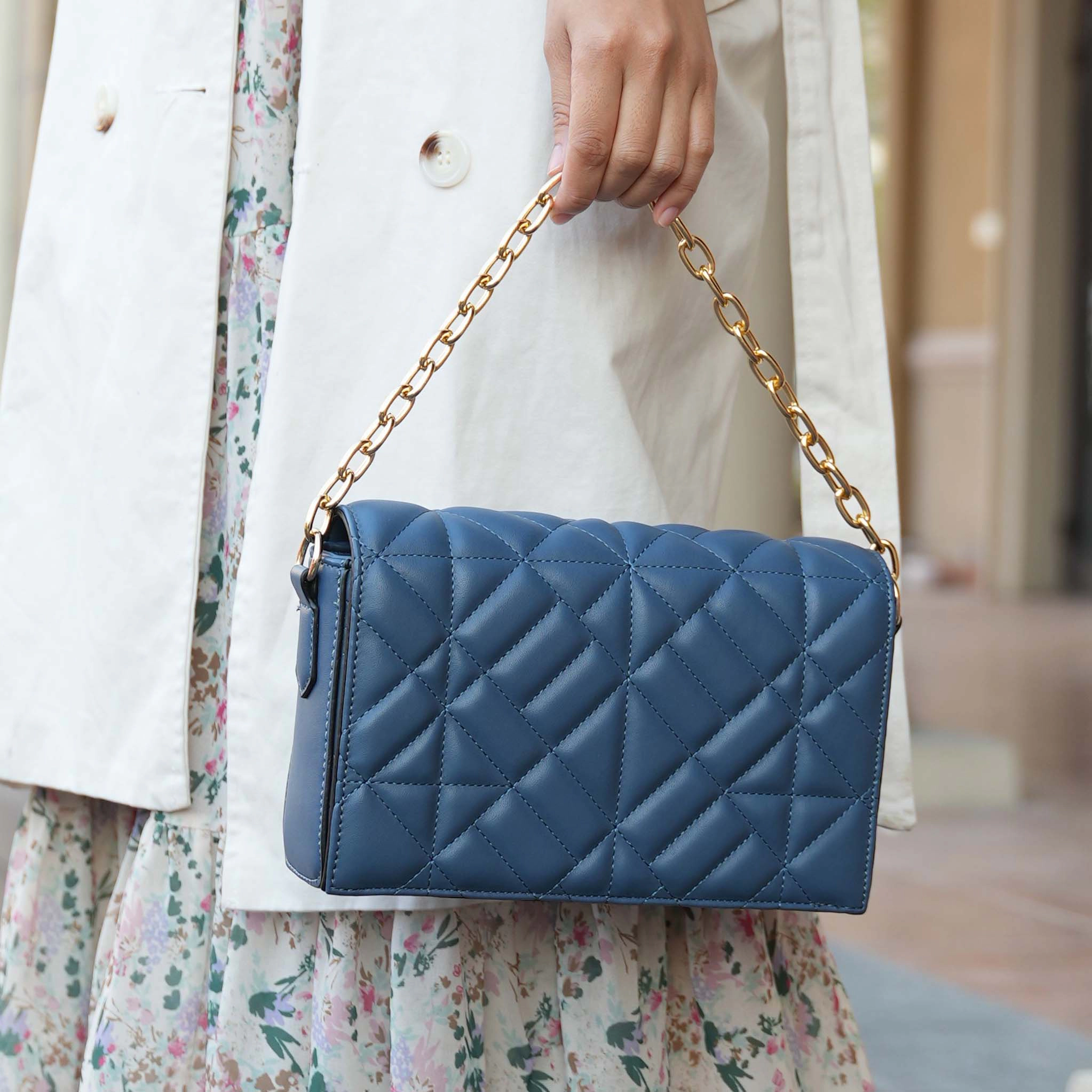 MKF Collection by Mia K. Ursula Quilted Vegan Leather Crossbody Bag