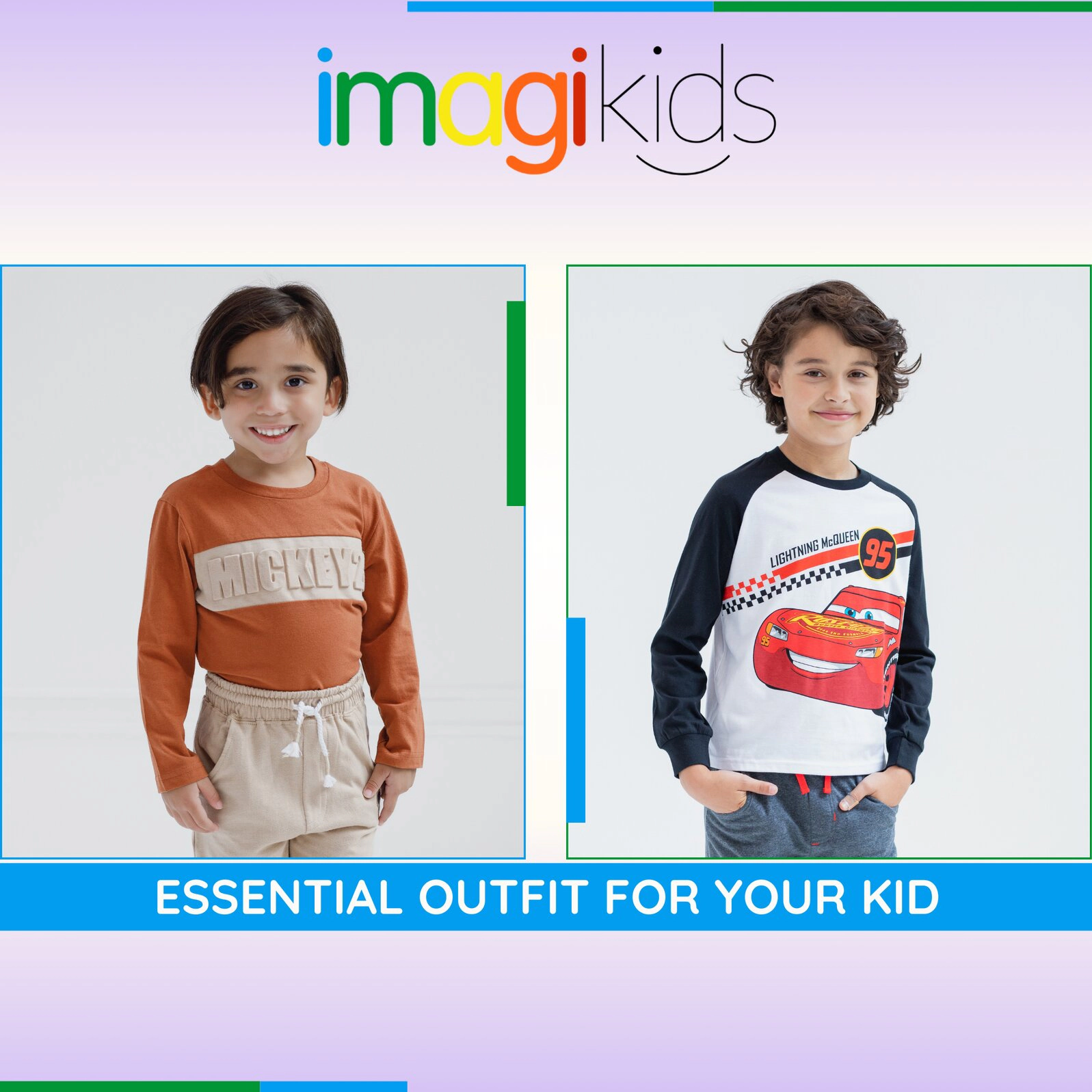 Disney Boys' 2-Piece Long Sleeve Tee and Pants Set