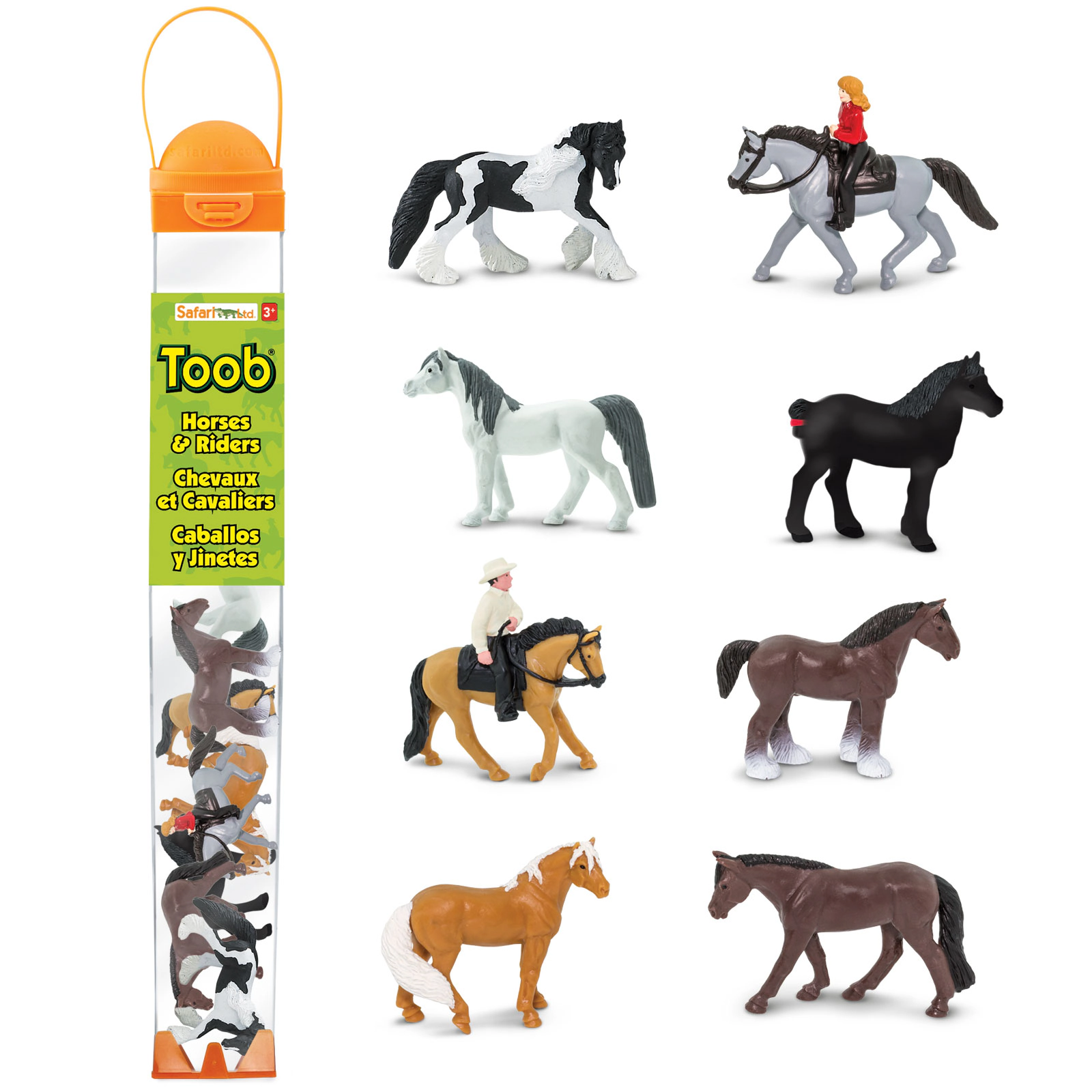 Safari Ltd. - Horses & Riders TOOB - contains 10 Mini Figurines