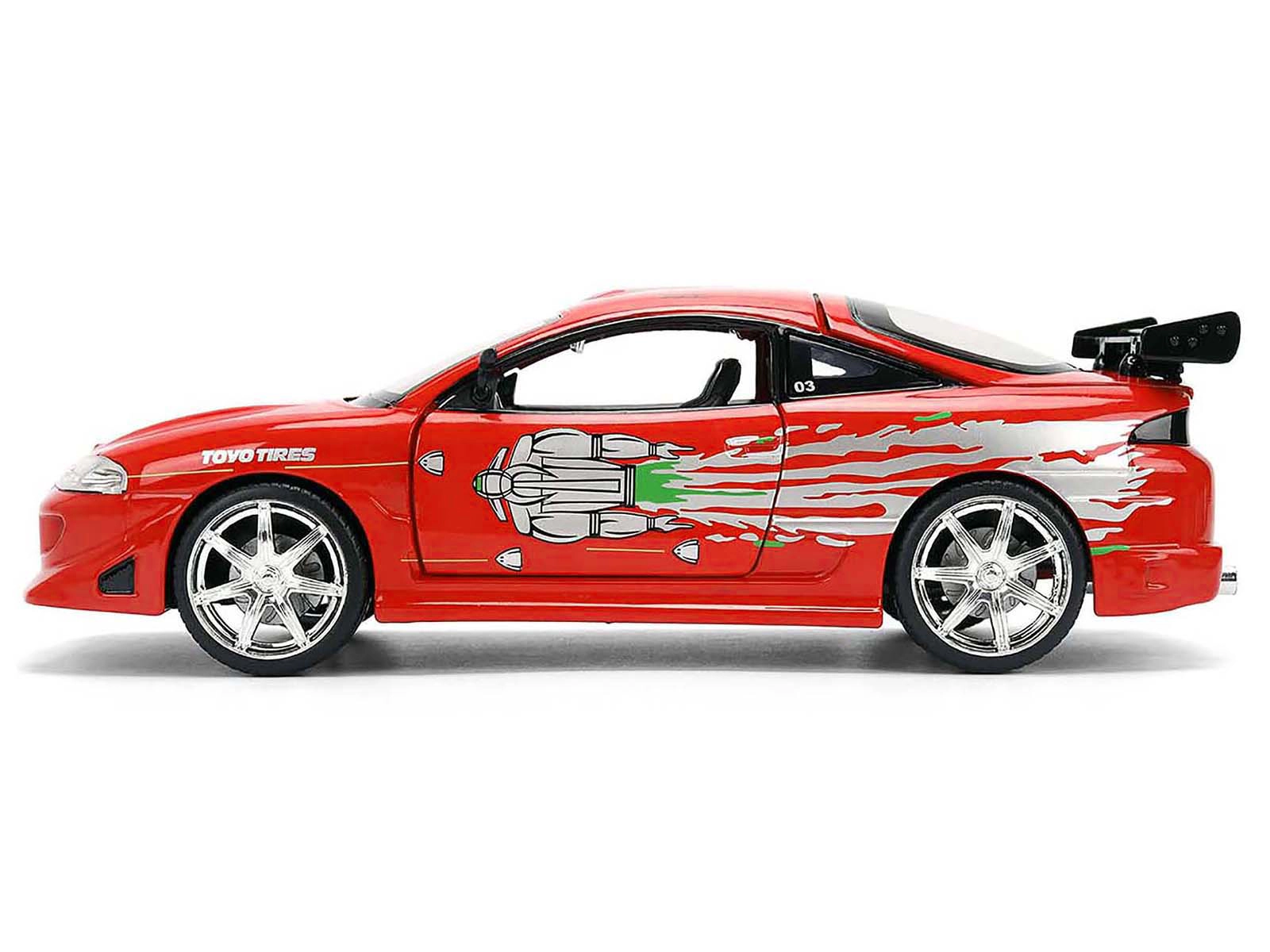 Jada Brian's Mitsubishi Eclipse Red with Graphics Remix "The Fast and The Furious" (2001) Movie "Fast &