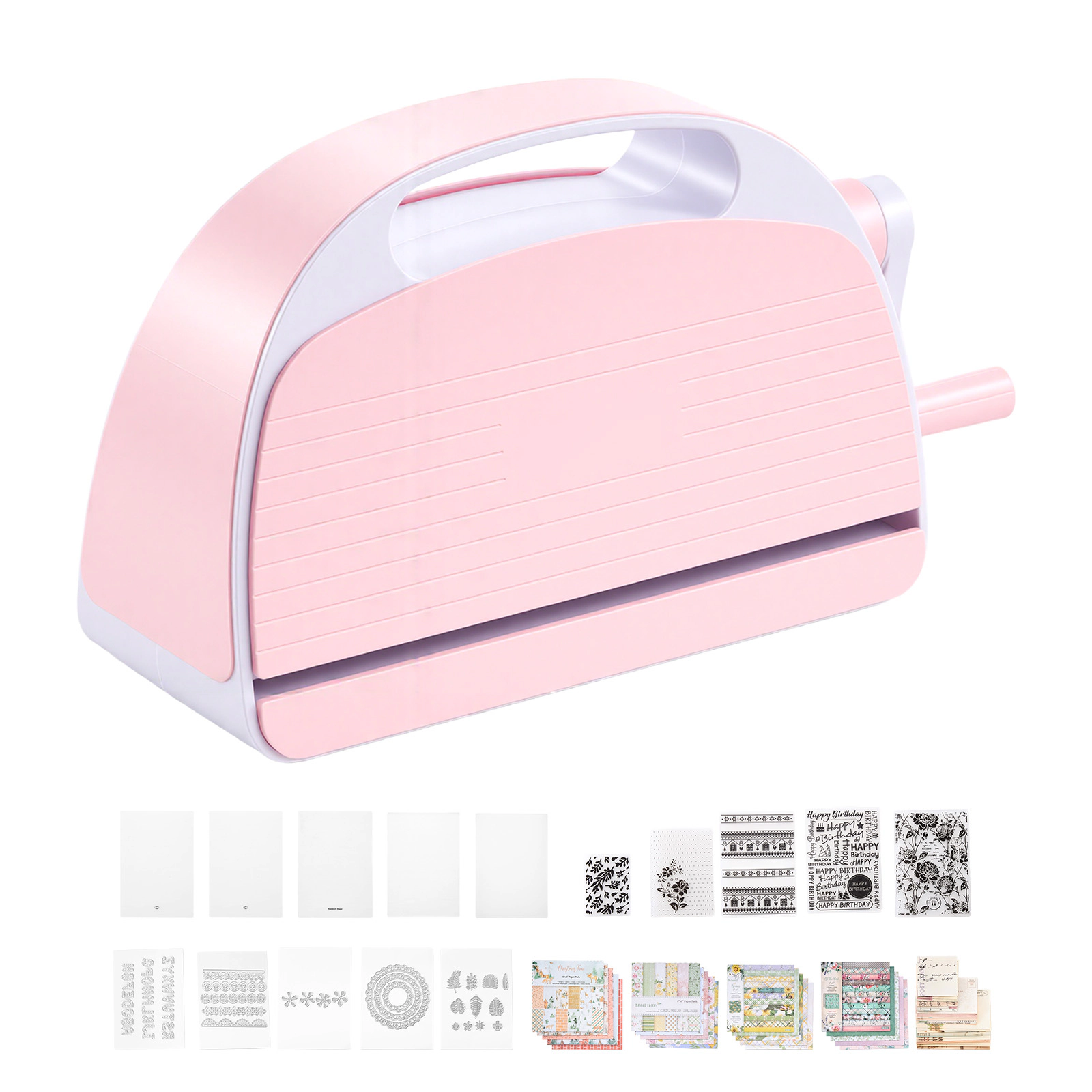HONGGE Manual Die Cutting and Embossing Machine Opening Portable Die Cut Machine Set with Cutting Dies Embossing