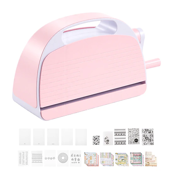 HONGGE Manual Die Cutting and Embossing Machine Opening Portable Die Cut Machine Set with Cutting Dies Embossing