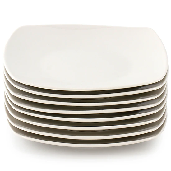 Gibson Home Zen Buffetware 8 Piece 7in Stoneware Dessert Plate Set