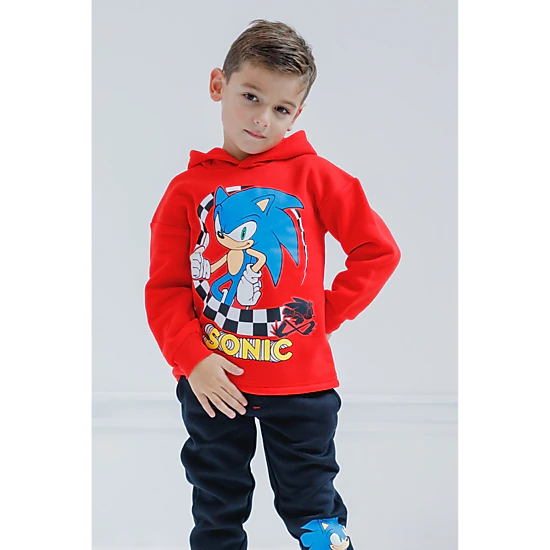 SEGA Sonic the Hedgehog Boys' 2-Piece Fleece Hoodie and Pants Set
