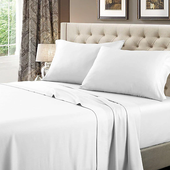 Egyptian Linens 600 Thread Count Cotton Sateen Low Profile Sheet Set ...