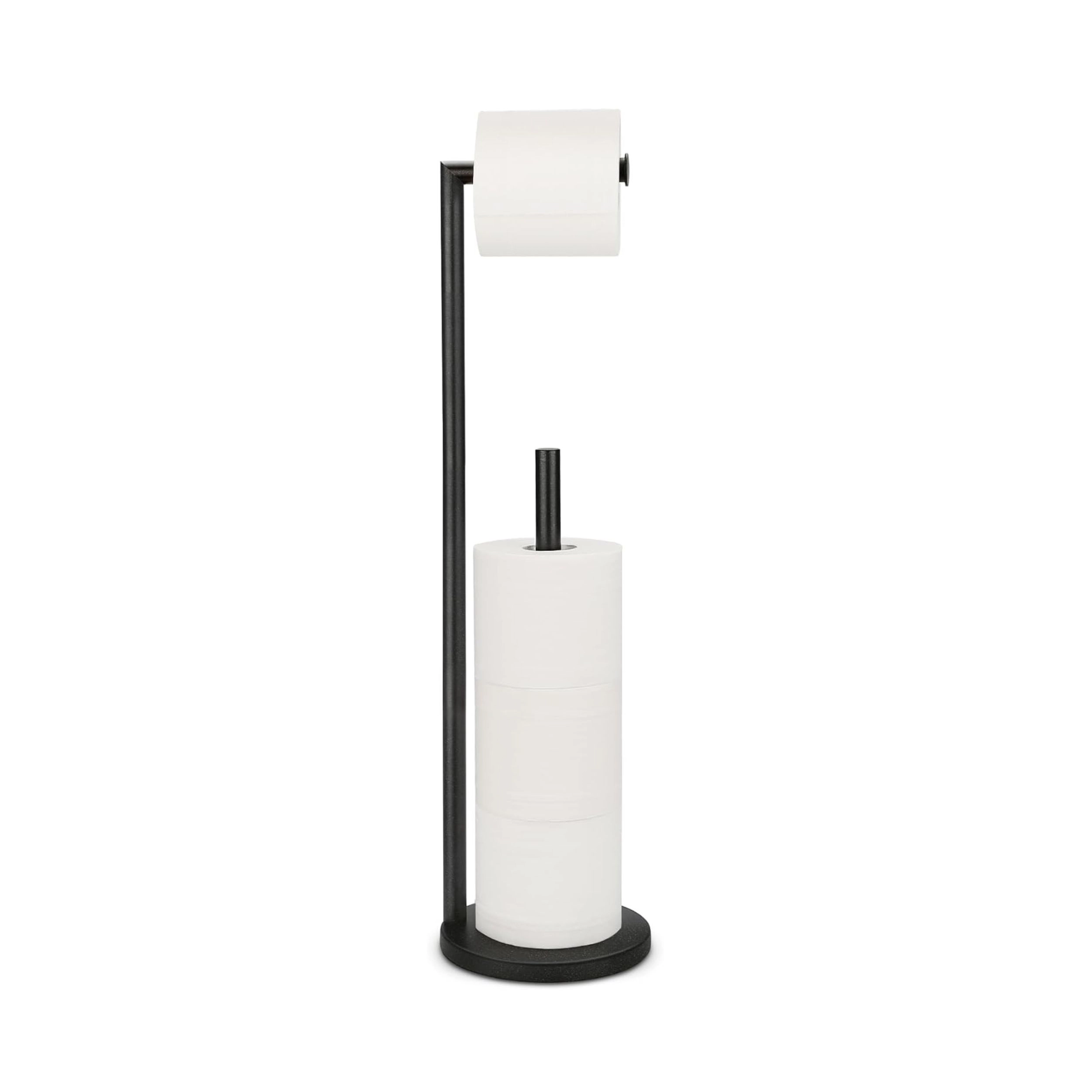 Stock Preferred Freestanding Toilet Paper Holder Stand with Storage for 4 Rolls Rustproof