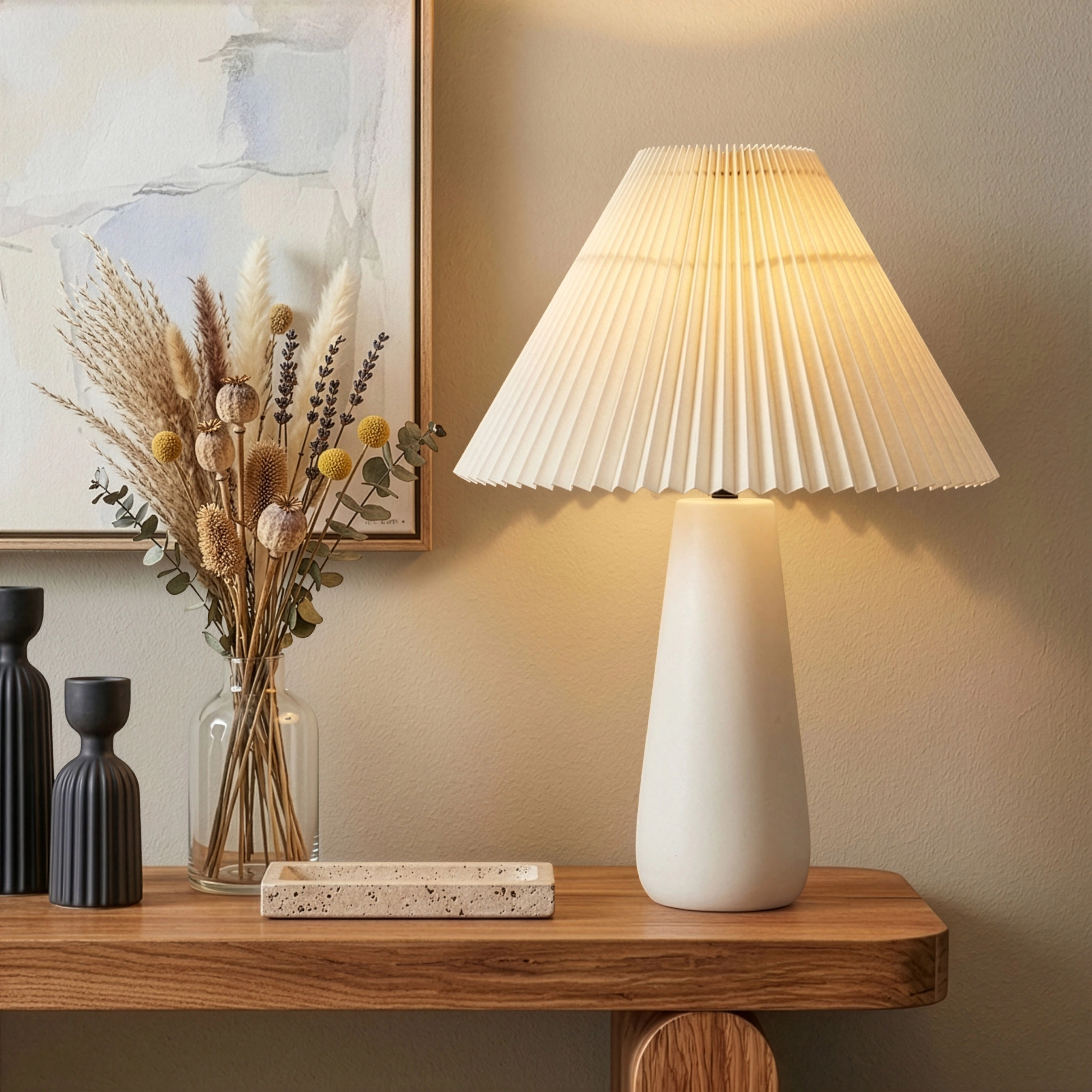 Brightech Gwen Pleated LED Table Lamp