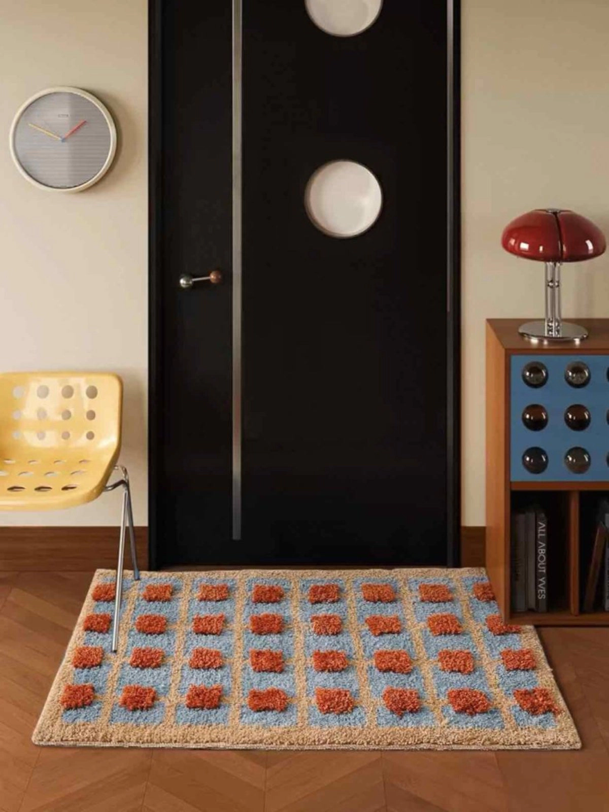 Inspecial Home Soft  Absorbetn Machine Washable Retro Grid Bath Rug