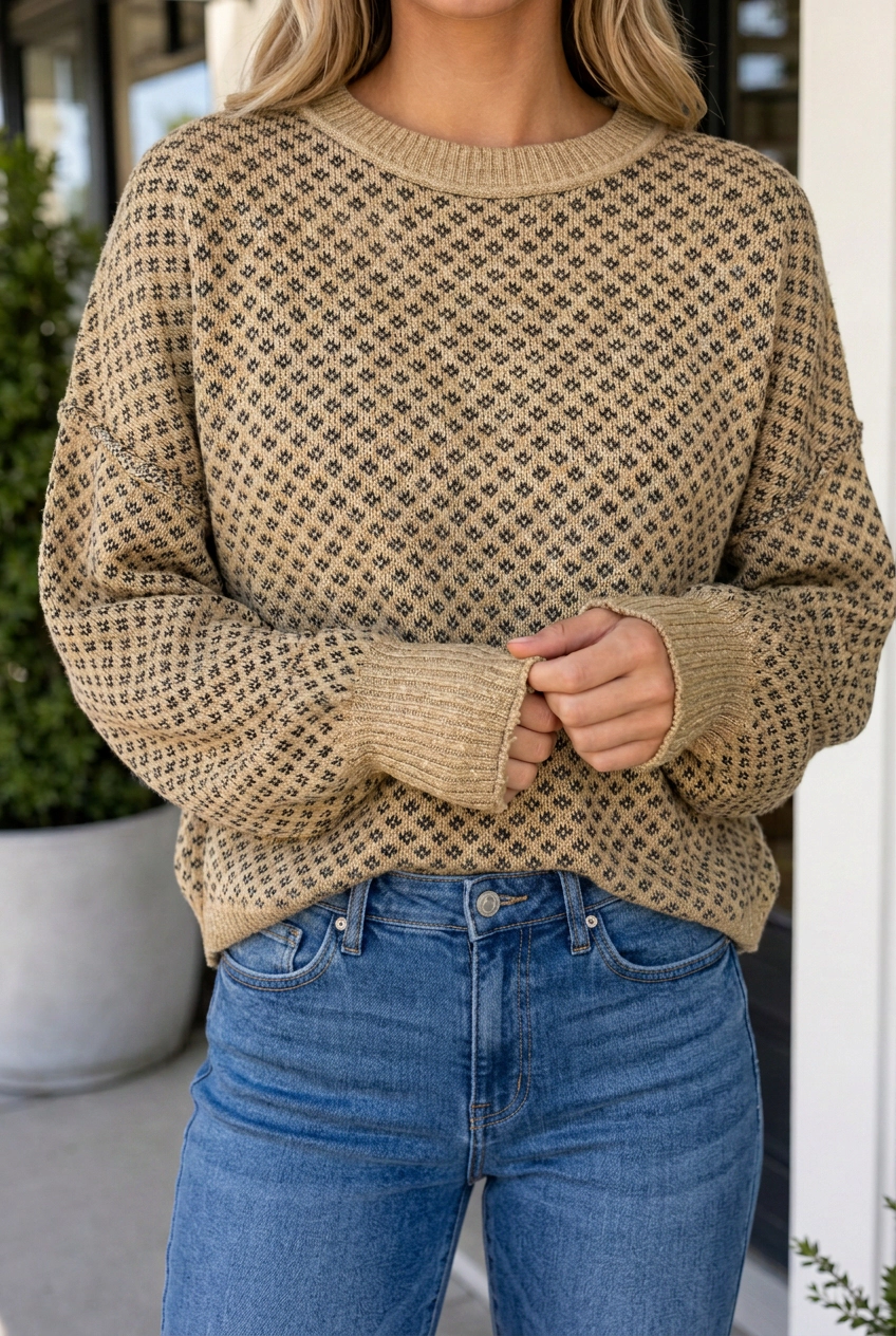 Threaded Pear Emma Long Sleeve Sweater Top