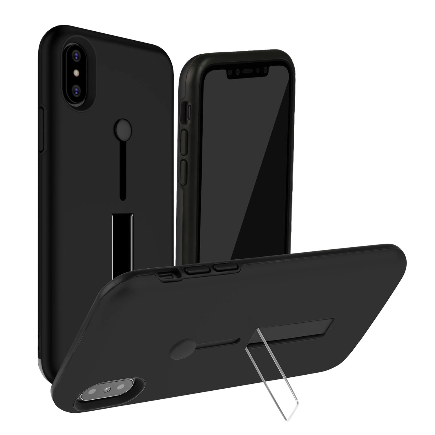 GBruno Dual-Layer IPhone X Case With Finger Strap