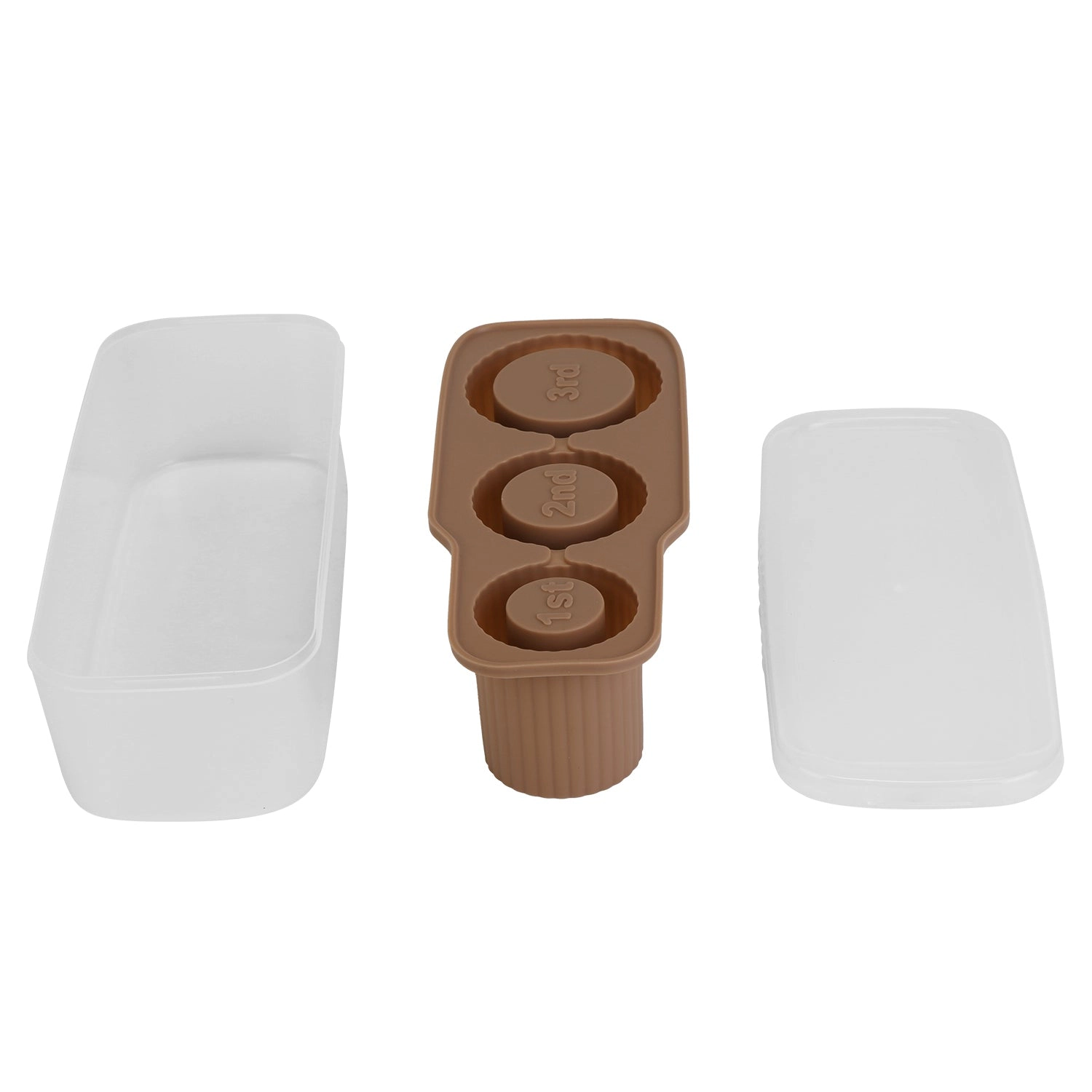 GBruno Silicone Hollow Cylinder Ice Cube Tray With Lid