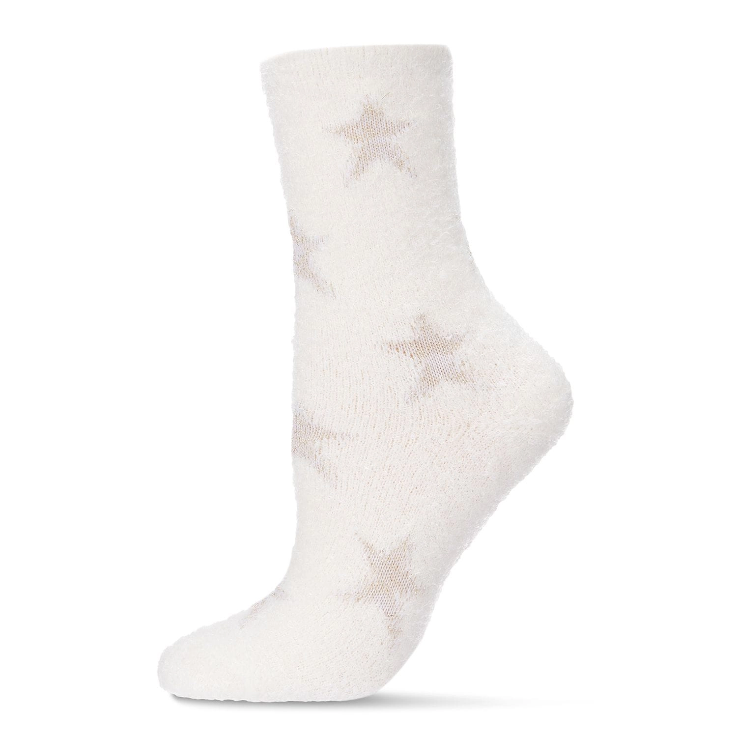 MeMoi Metallic Star CBD Infused Cozy Crew Socks