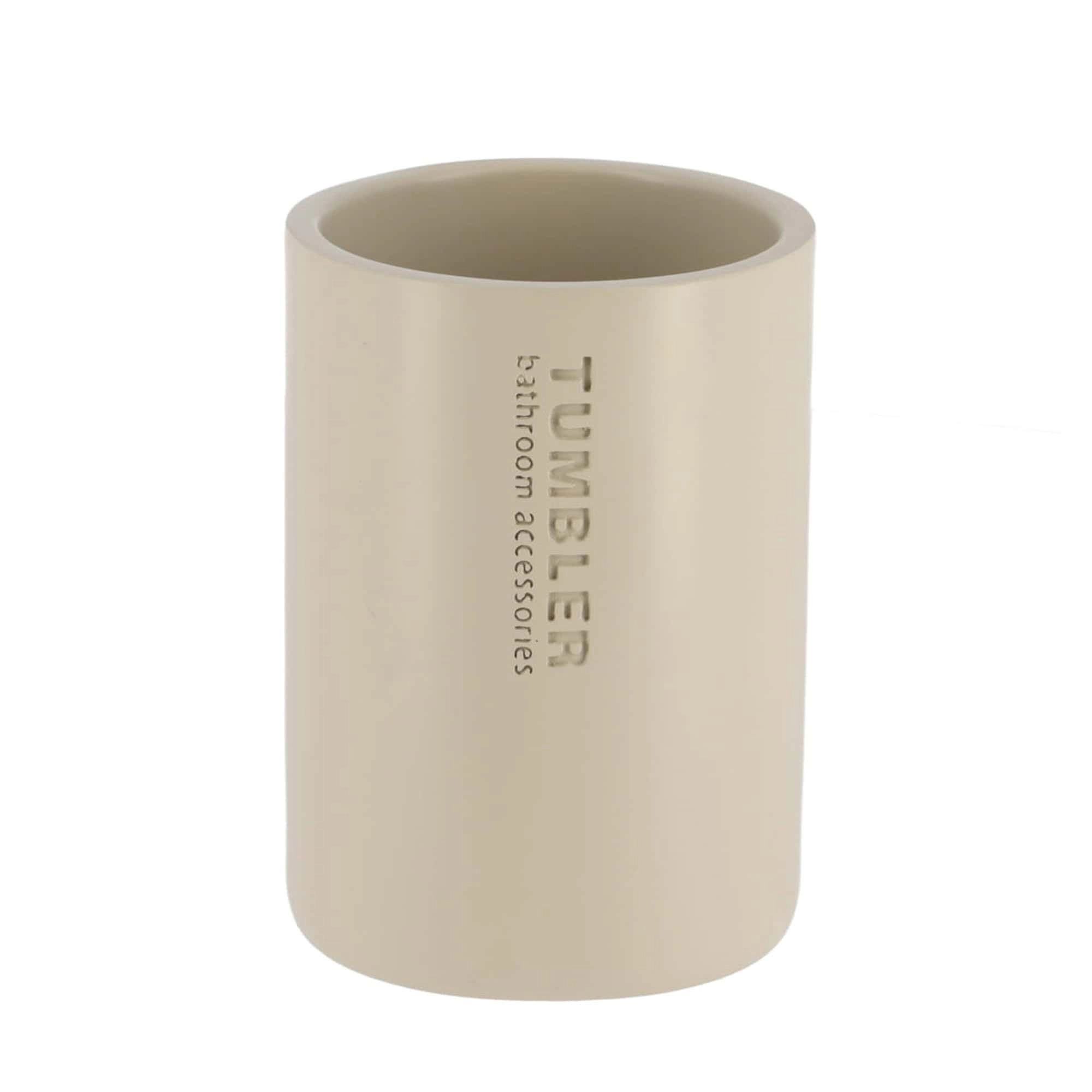 Evideco French Home Goods Matte Polyresin Bathroom Tumbler, 12 oz