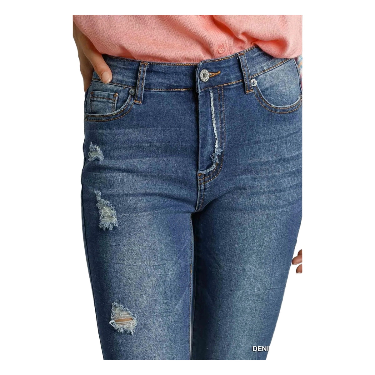 Judy Blue Umgee Distressed Skinny Jeans with Pockets
