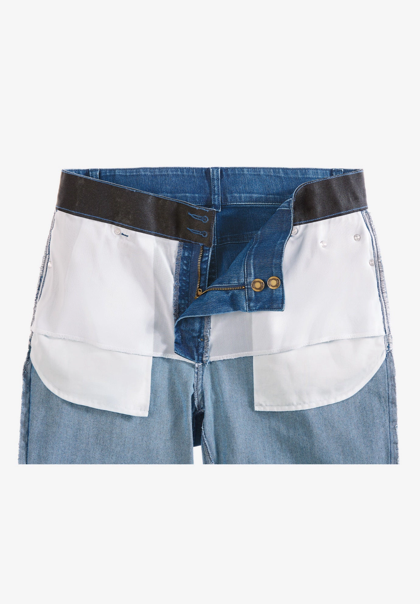 Woman Within Plus Stretch Built-in Slimming Panel Straight Leg Jeans