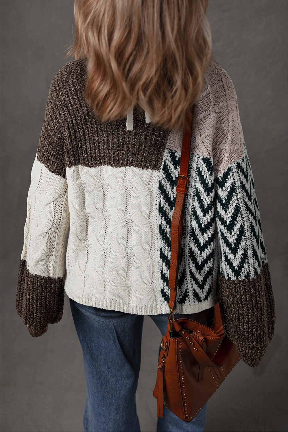 Threaded Pear Women's Norah Knotted Loose Fit Sweater
