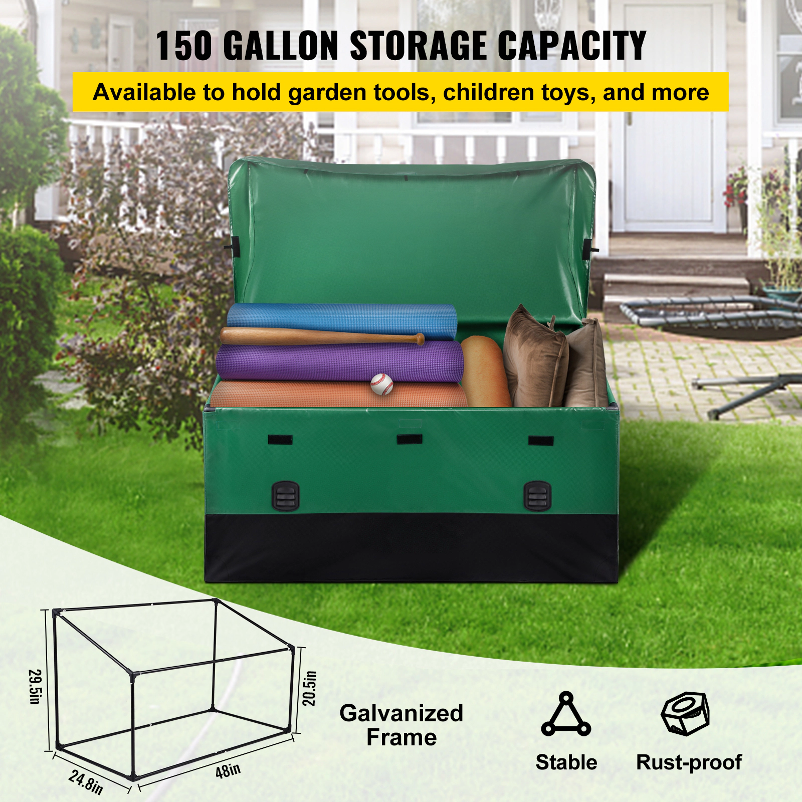 HONGGE Outdoor Storage Box Deck Waterproof PE Tarpaulin