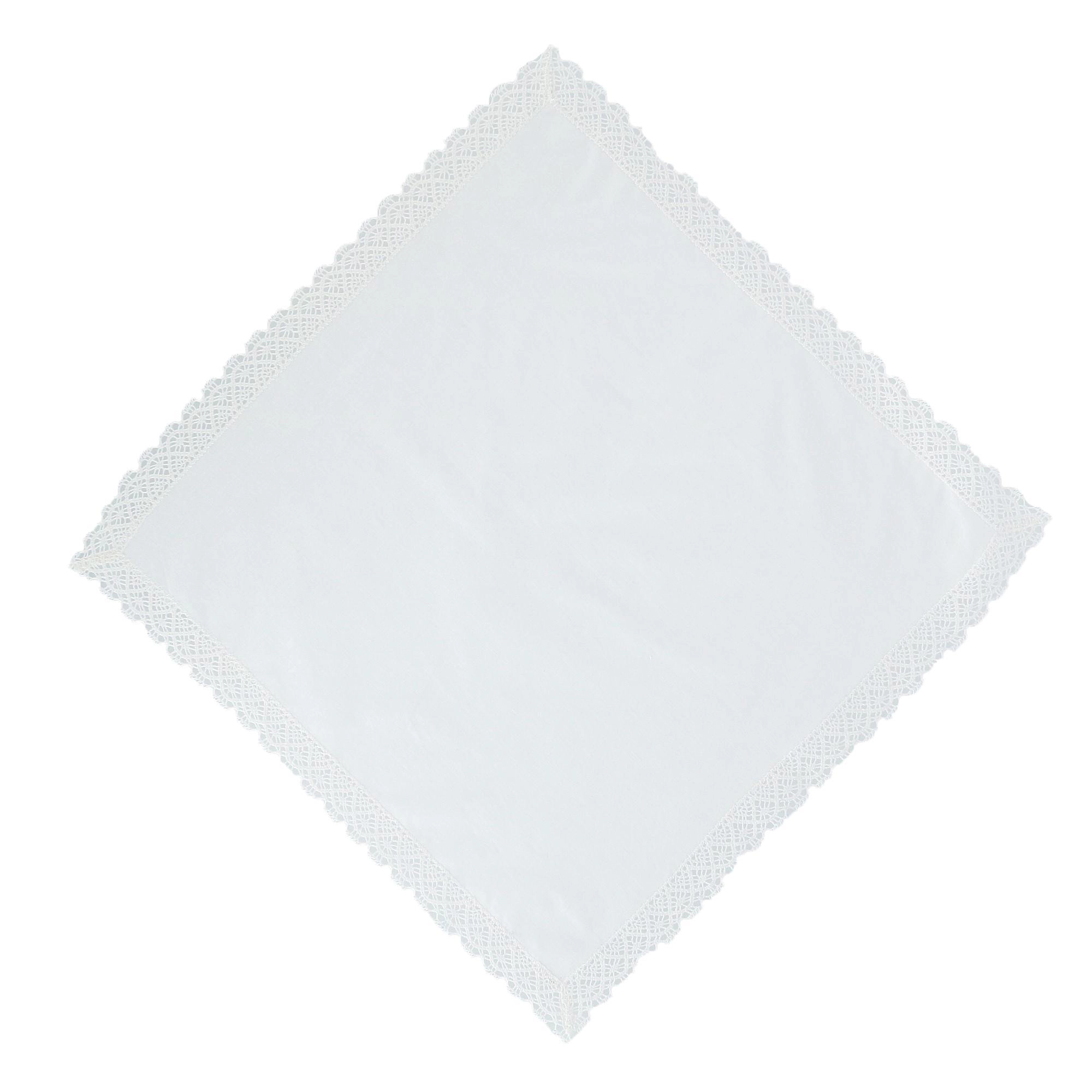 CTM Women's Park Avenue Lace Handkerchief