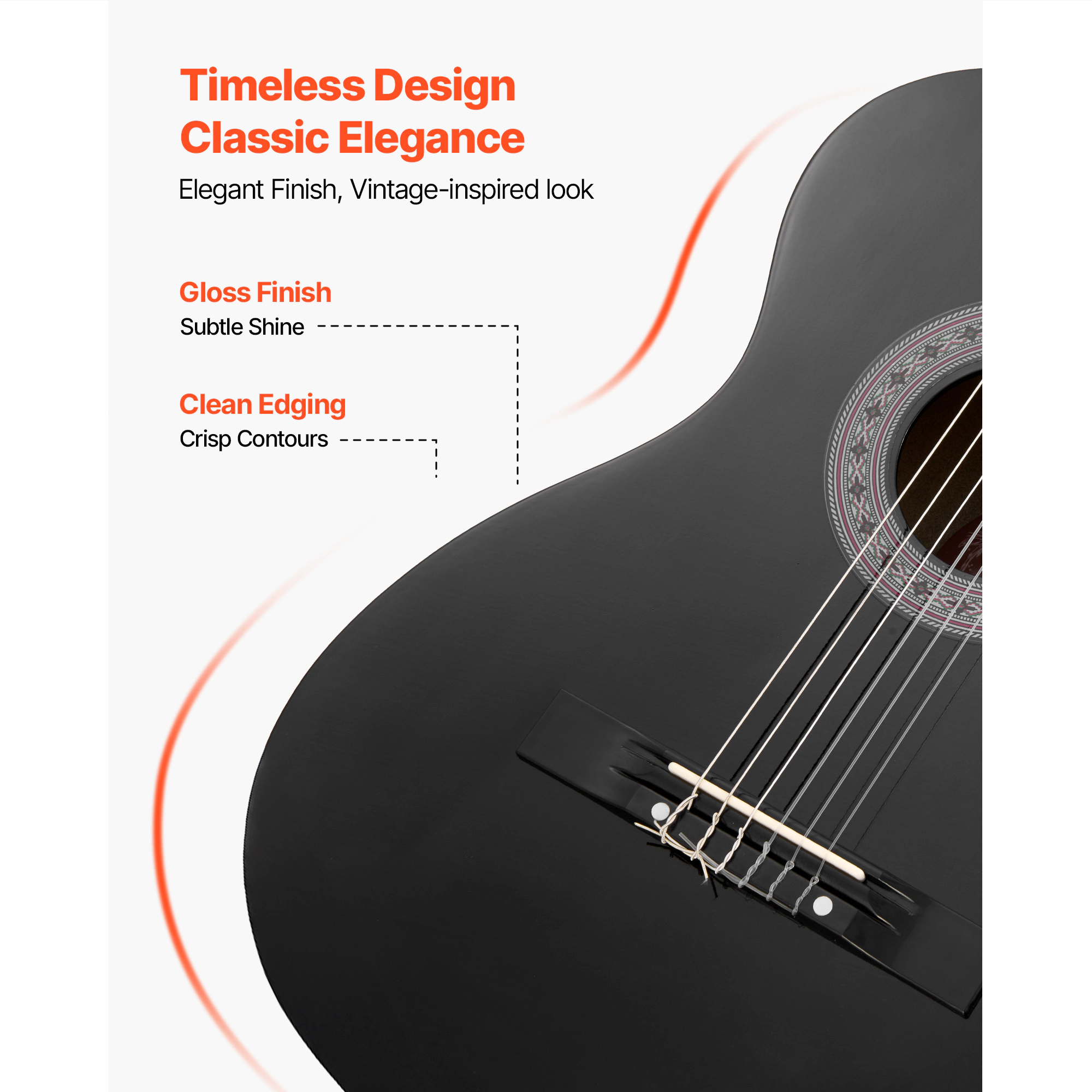 HONGGE Classical Guitar 38 Inch Wood Starter Kit for Beginners with Nylon Strings Gig Bag Strap Tuner