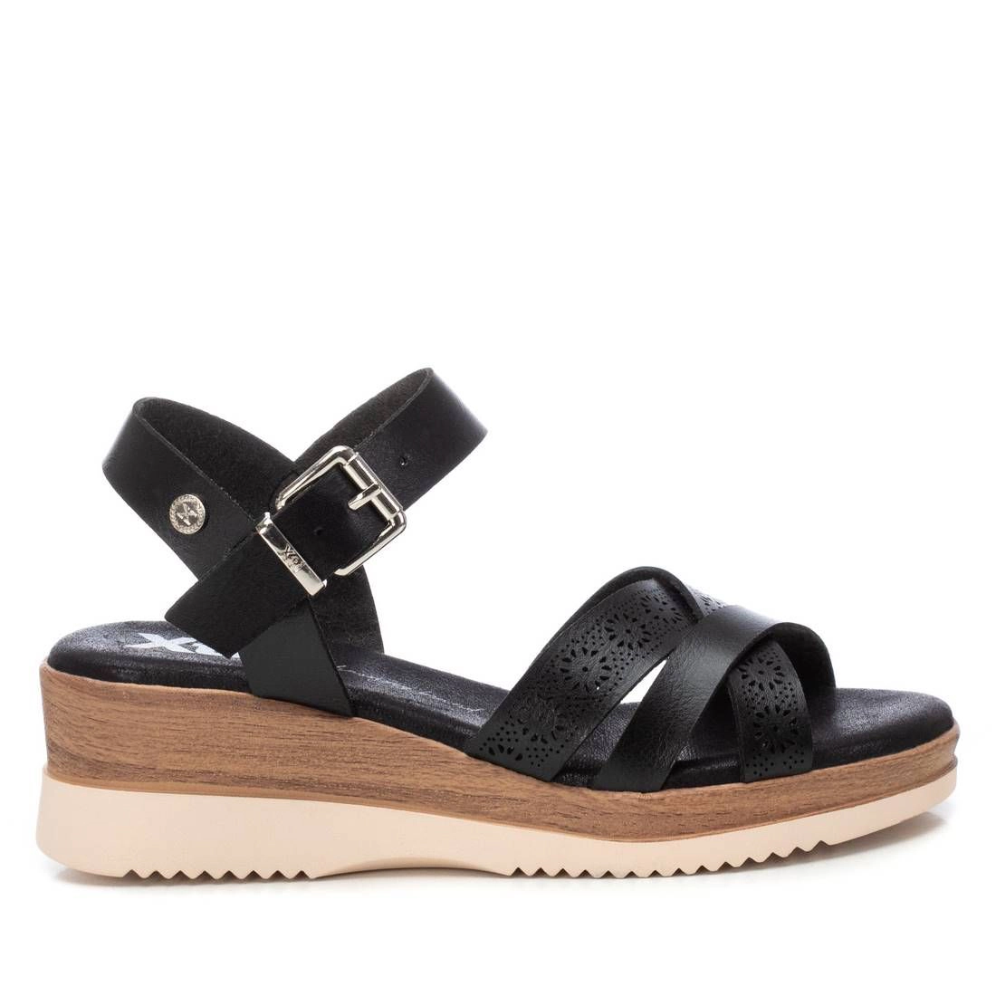 XTI Women's Wedge Sandals Ankle Strap, Open Toe