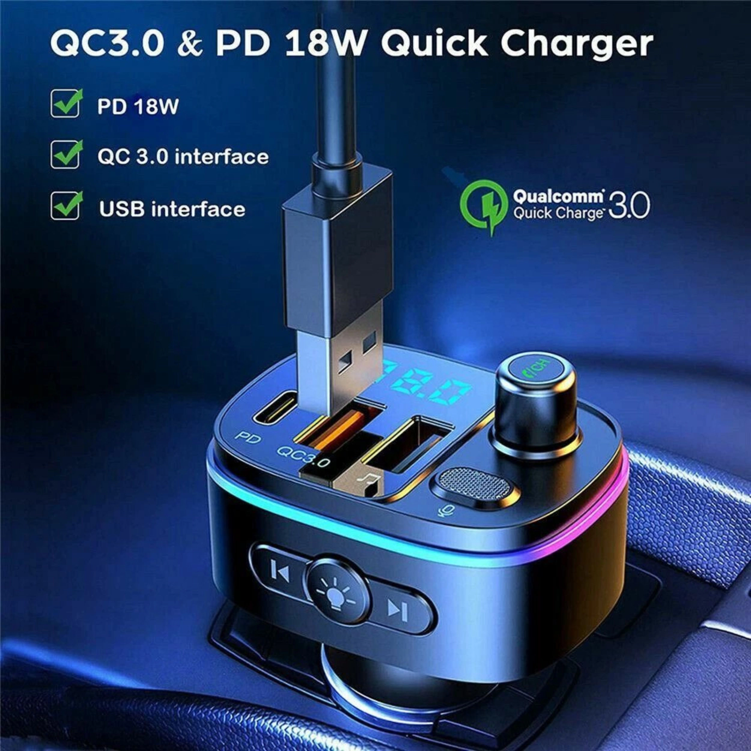 Home Collection Bluetooth 4.0 Car FM Transmitter MP3 Player with Dual USB